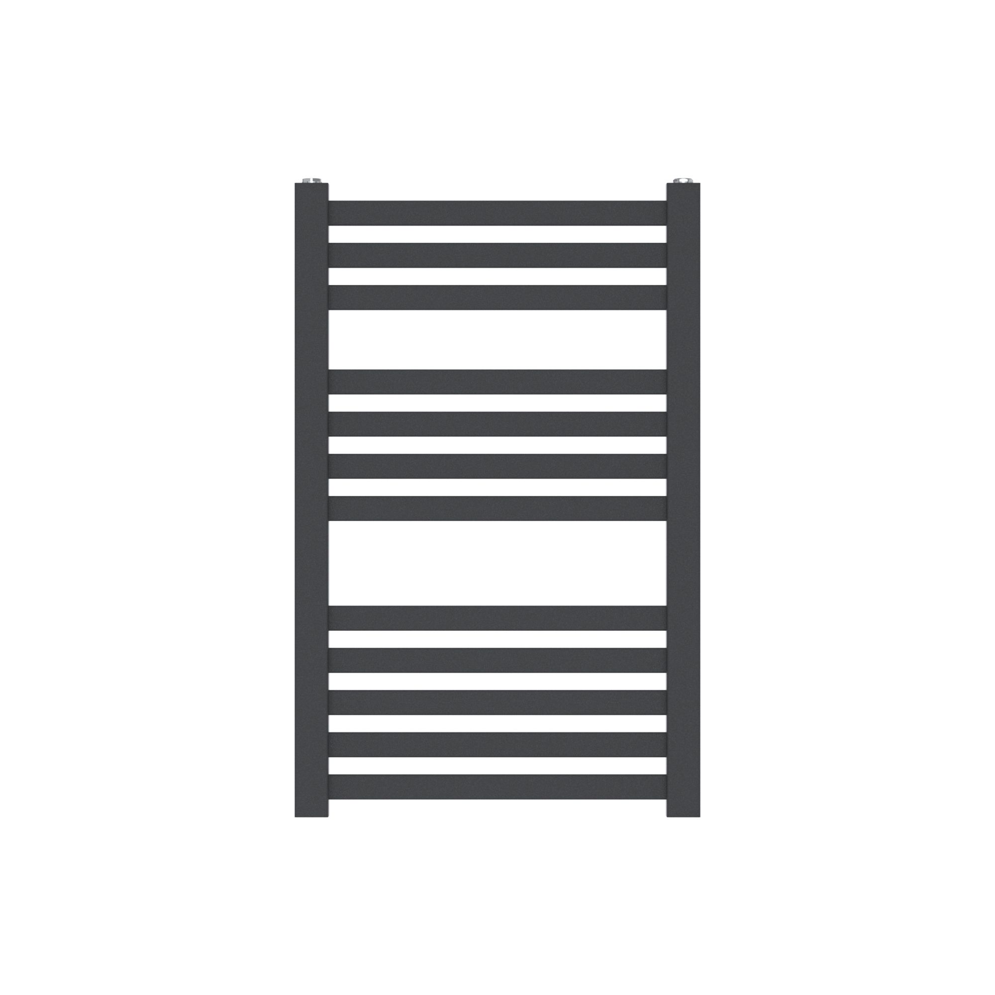 GoodHome Aspley, Anthracite Vertical Flat Towel radiator (W)480mm x (H)750mm