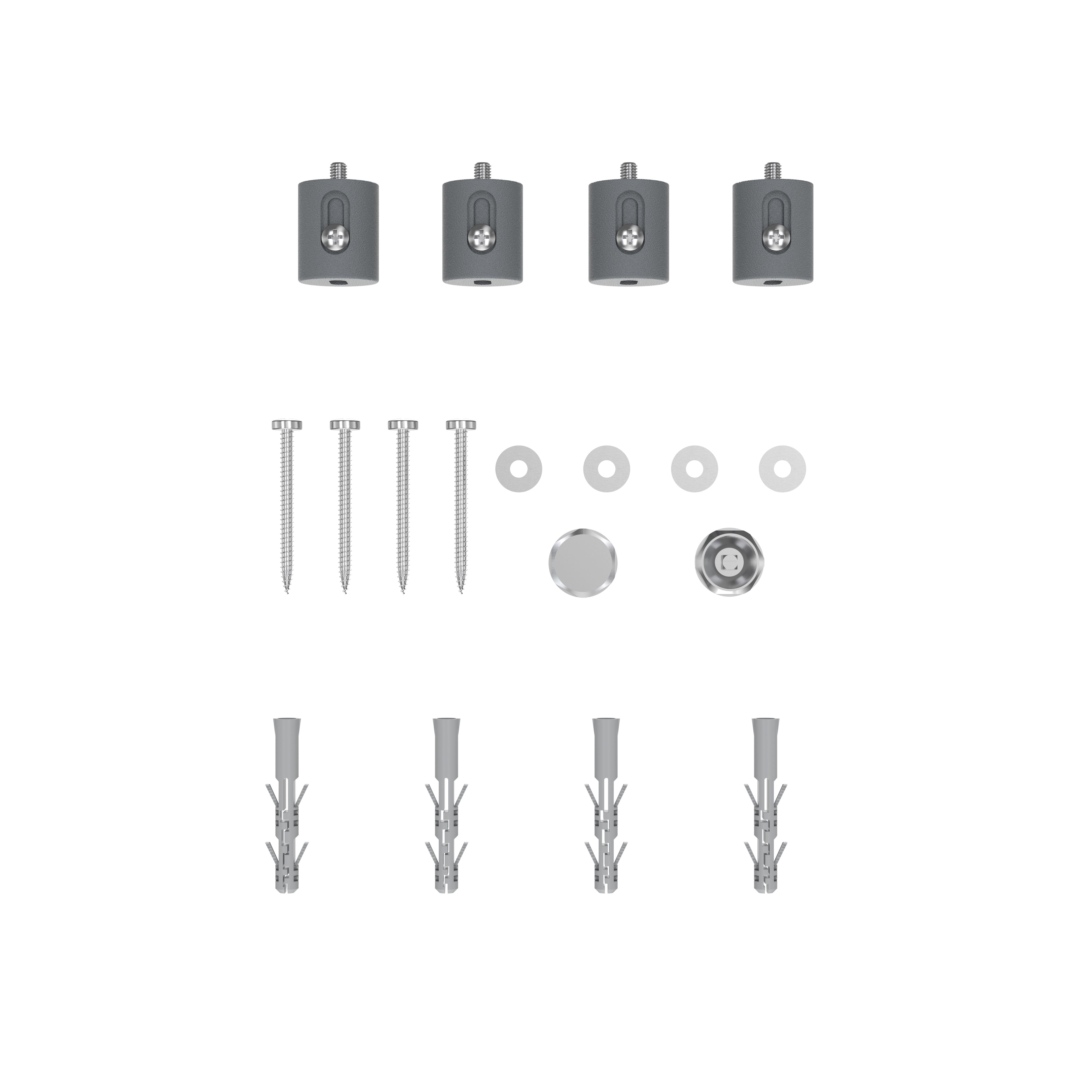 GoodHome Aspley, Anthracite Vertical Flat Towel radiator (W)480mm x (H)750mm
