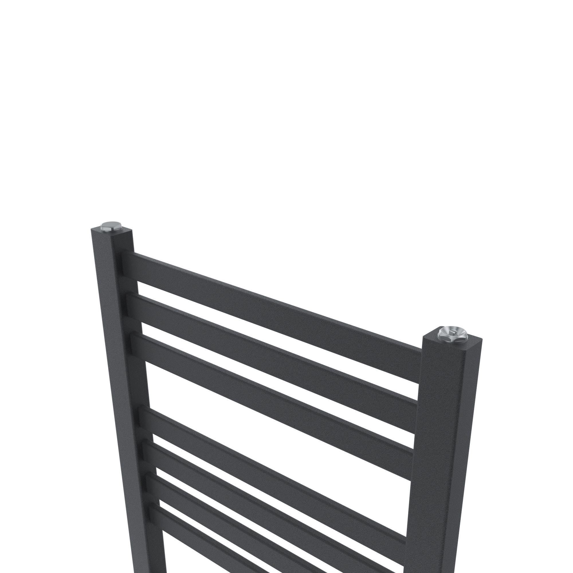 GoodHome Aspley, Anthracite Vertical Flat Towel radiator (W)480mm x (H)750mm