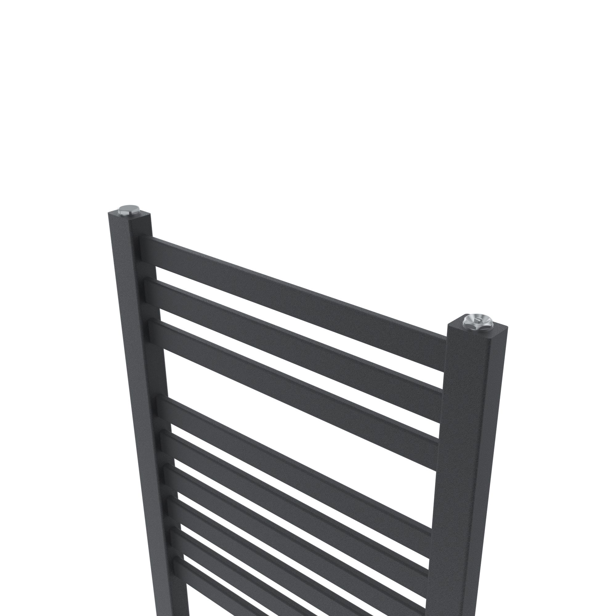 GoodHome Aspley, Anthracite Vertical Flat Towel radiator (W)480mm x (H)950mm