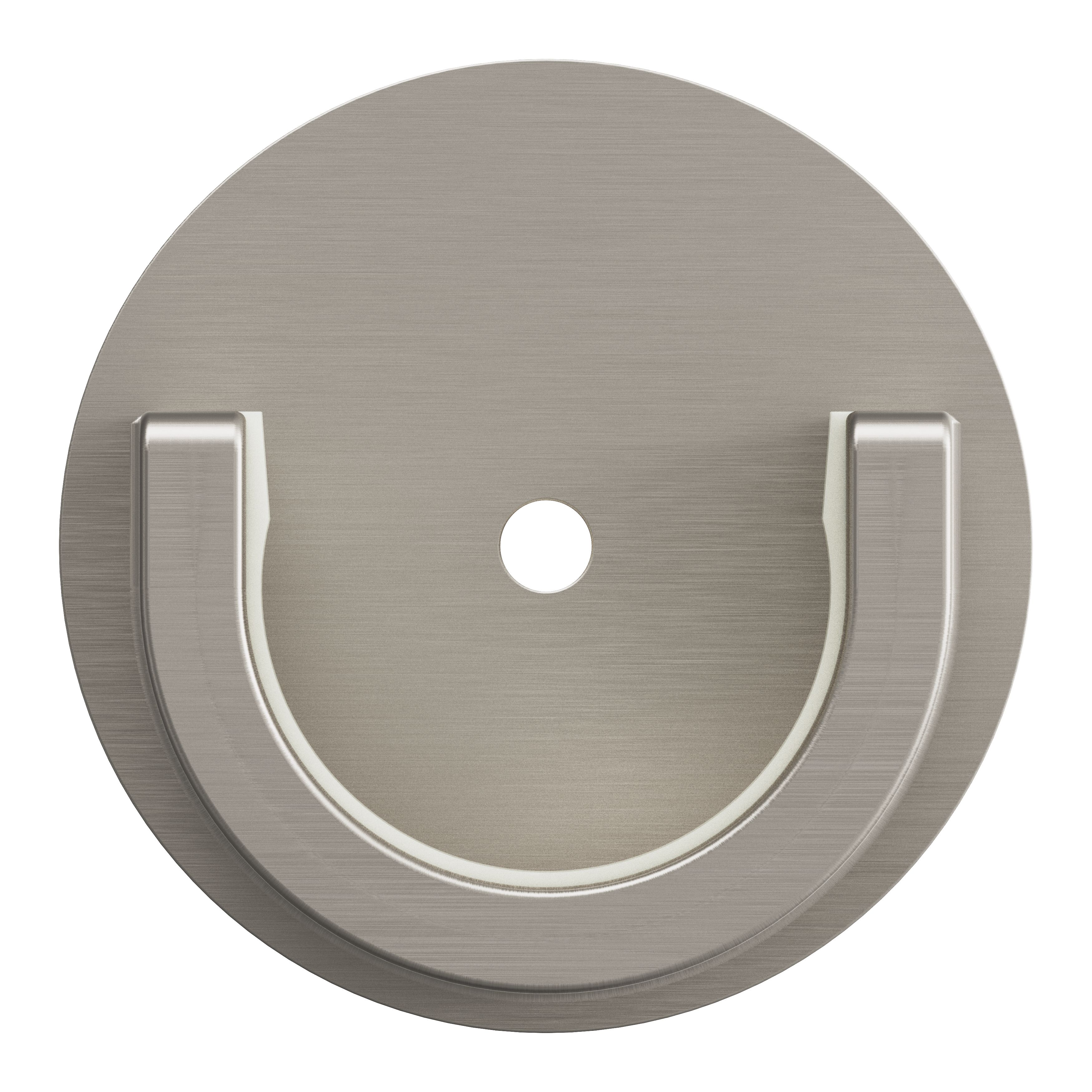 GoodHome Athens Grey Brushed Nickel effect Metal & plastic Recess Curtain pole bracket, Set of 2
