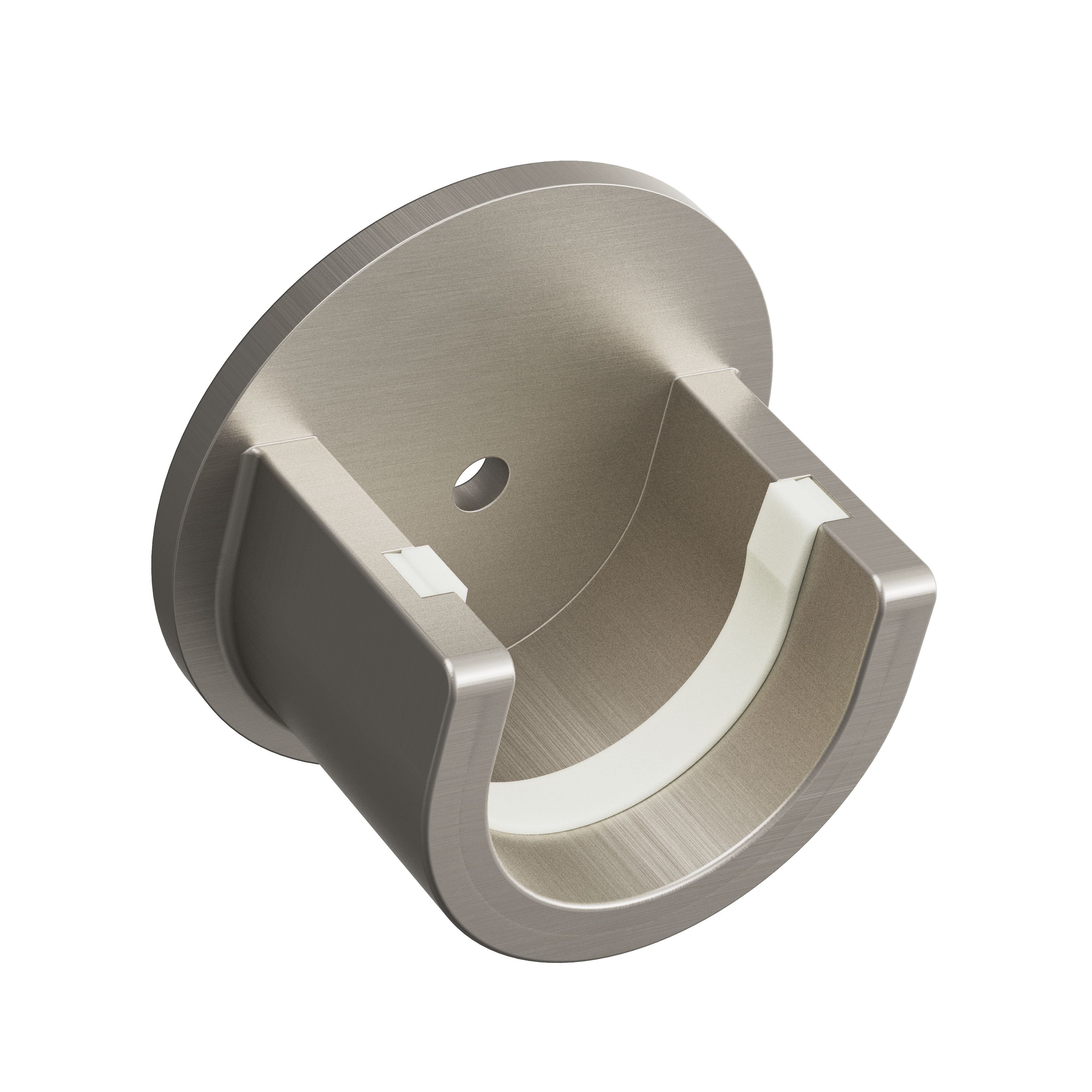 GoodHome Athens Grey Brushed Nickel effect Metal & plastic Recess Curtain pole bracket, Set of 2