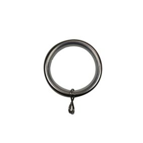 GoodHome Athens Nickel effect Grey Curtain ring (Dia)28mm, Pack of 10