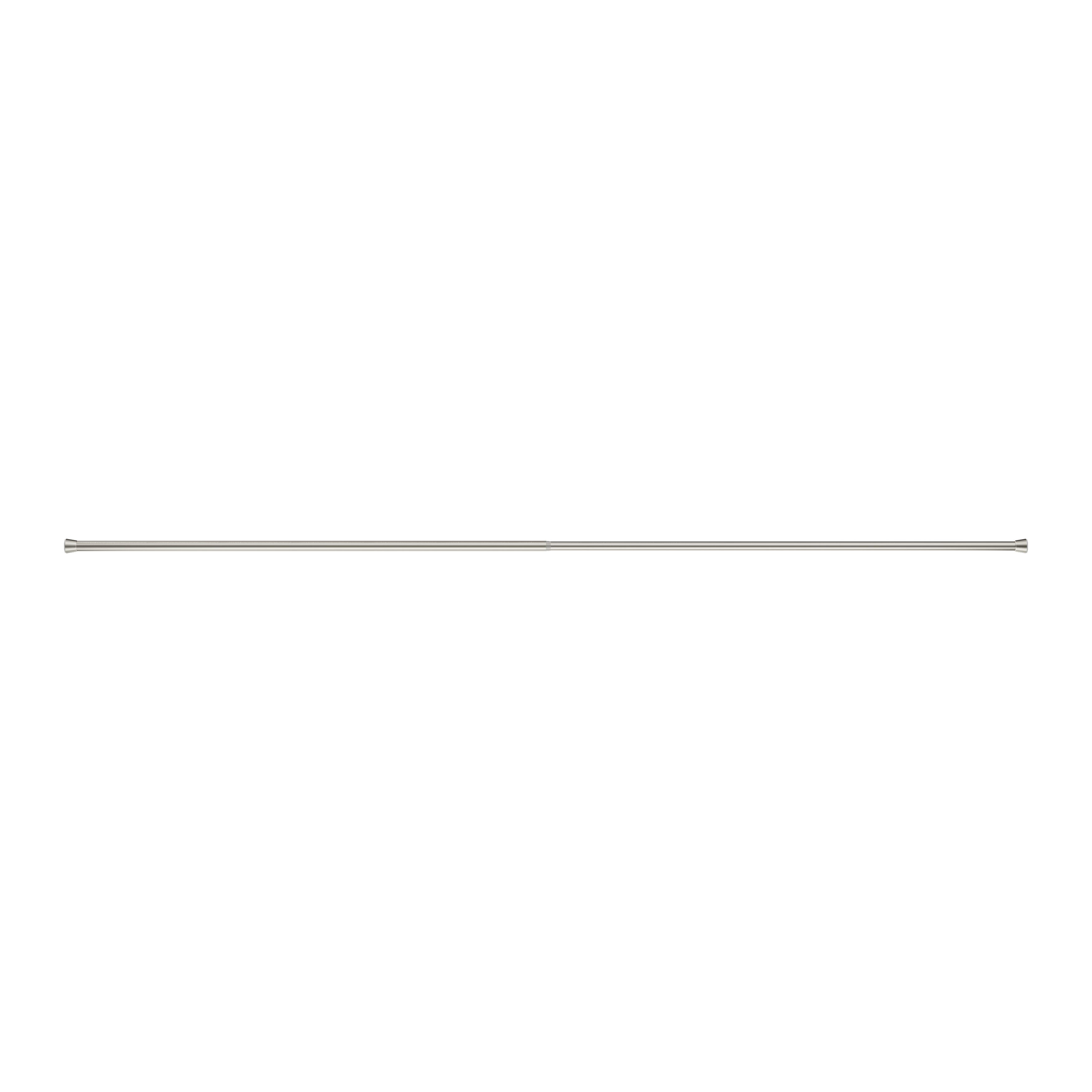 GoodHome Athens Satin Grey Nickel effect Extendable Single curtain pole set, (L)2000mm-3300mm (Dia)28mm