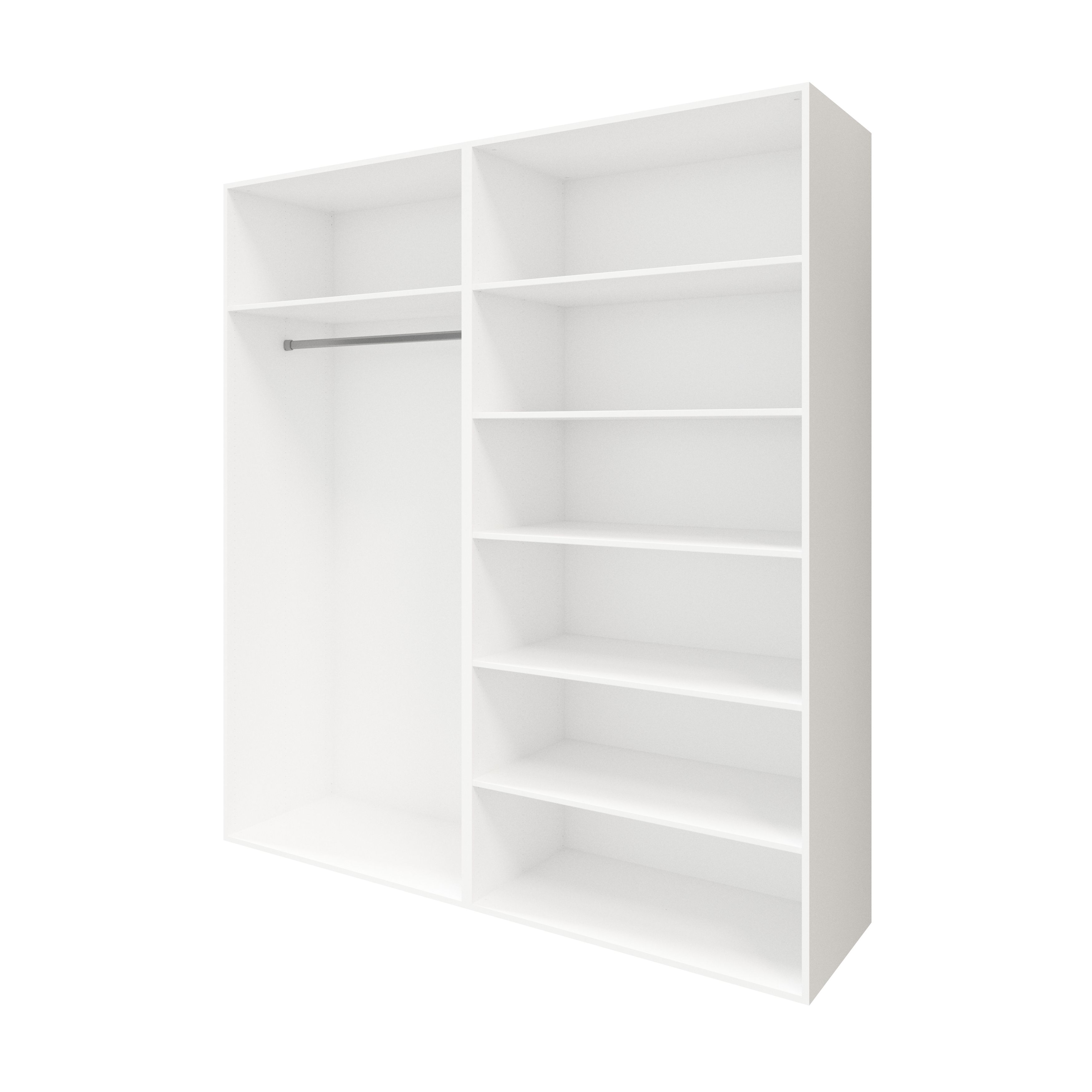 GoodHome Atomia Anthracite & white Particle board Wardrobe (H)2250mm (W)2000mm (D)655mm
