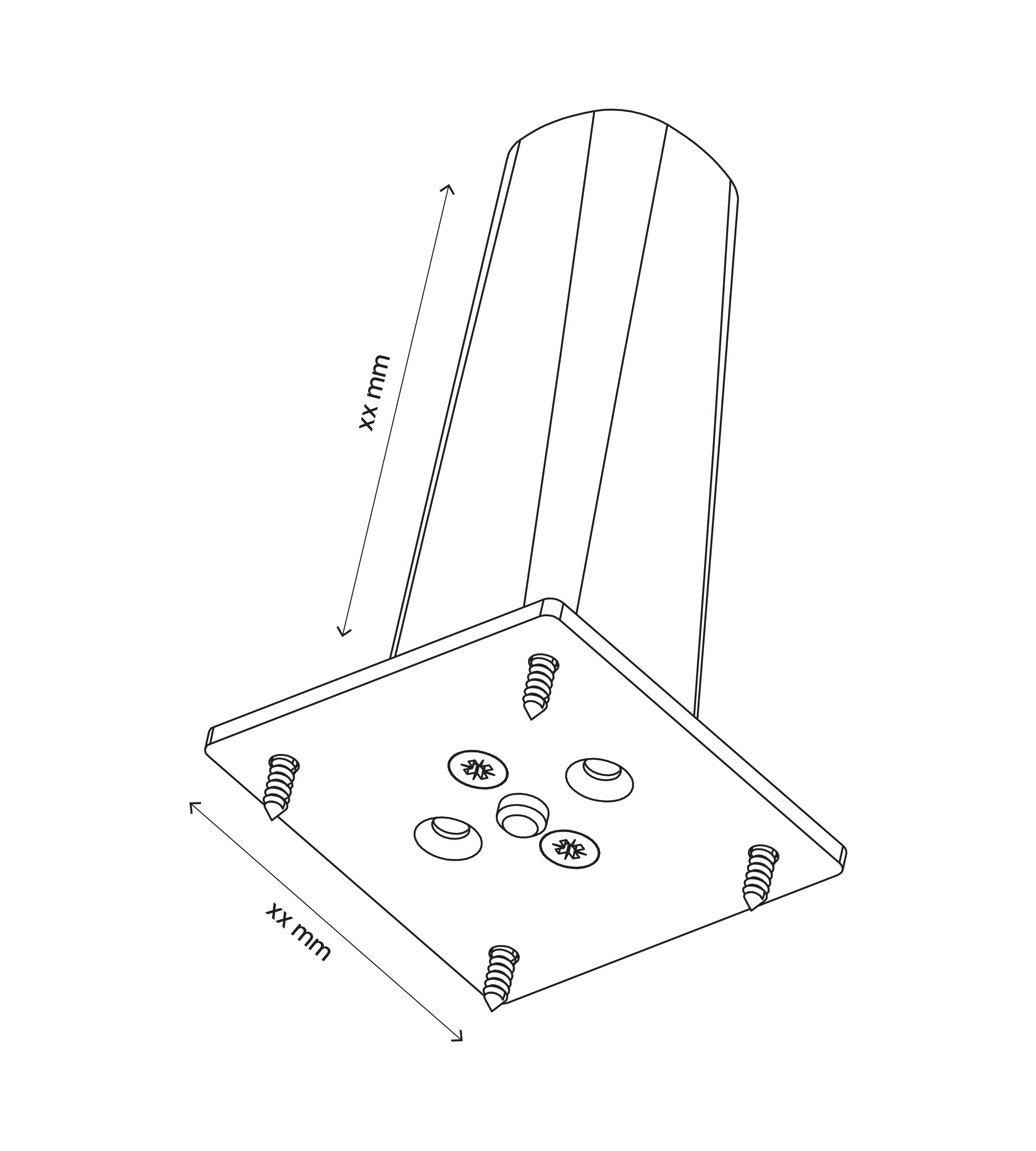 GoodHome Atomia Cabinet feet 110mm, Pack of 2