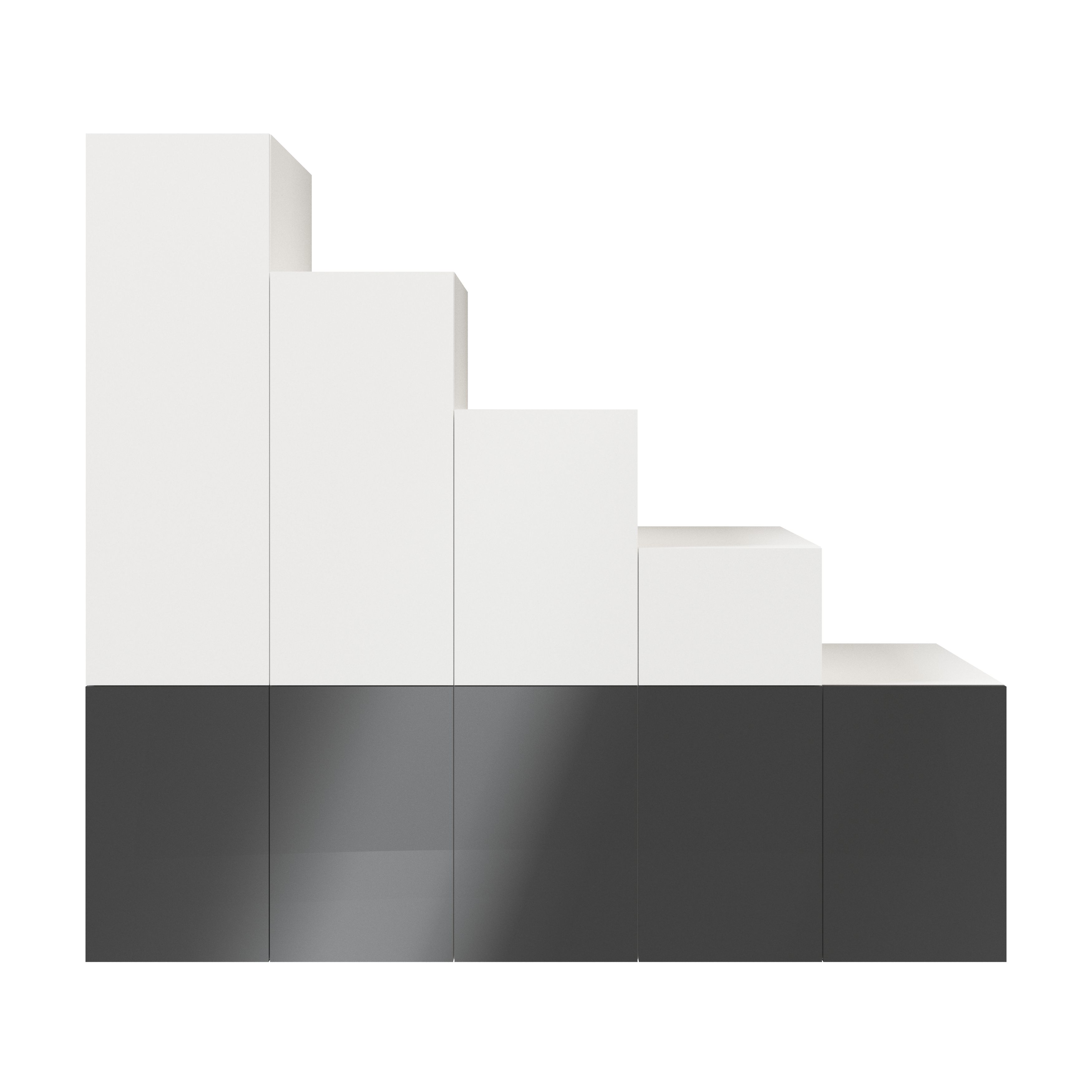 GoodHome Atomia Freestanding Anthracite & white Large Under the stairs storage kit (H)2250mm
