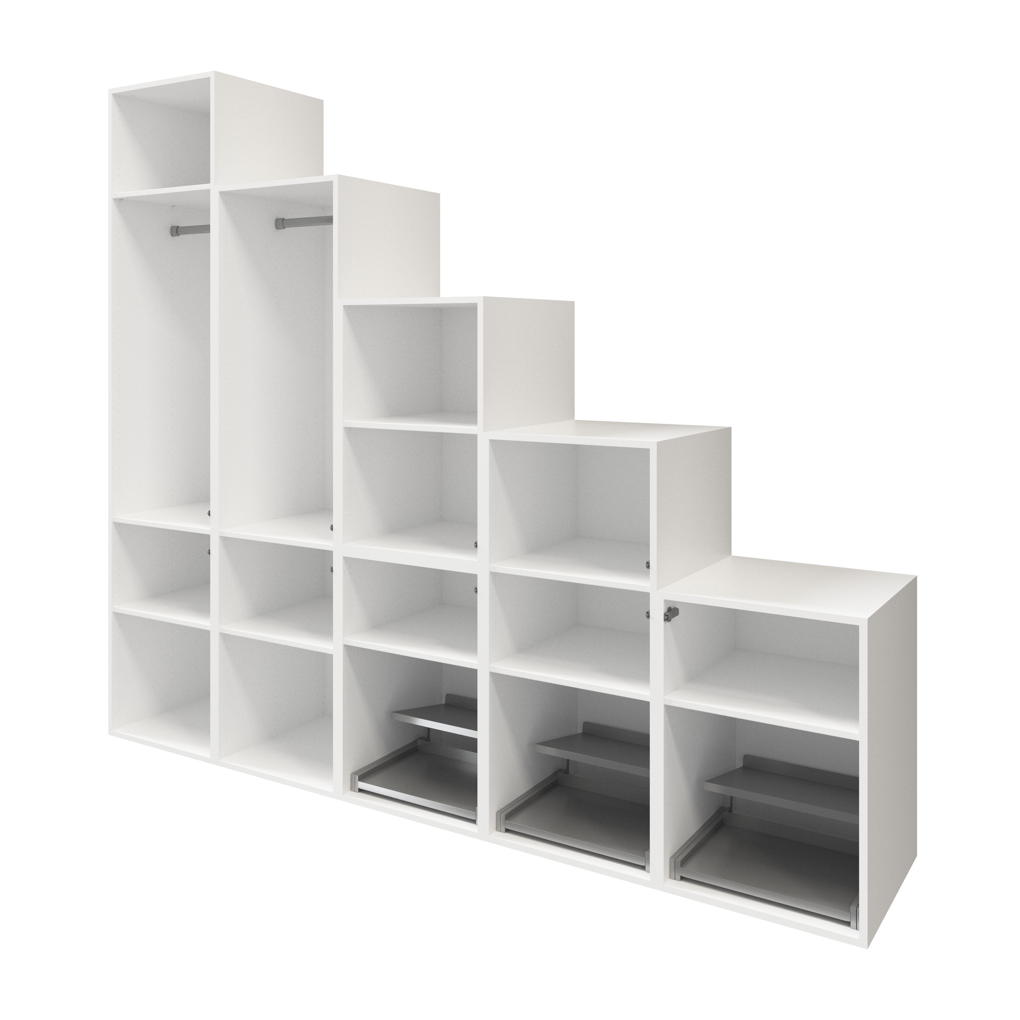 GoodHome Atomia Freestanding Anthracite & white Large Under the stairs storage kit (H)2250mm