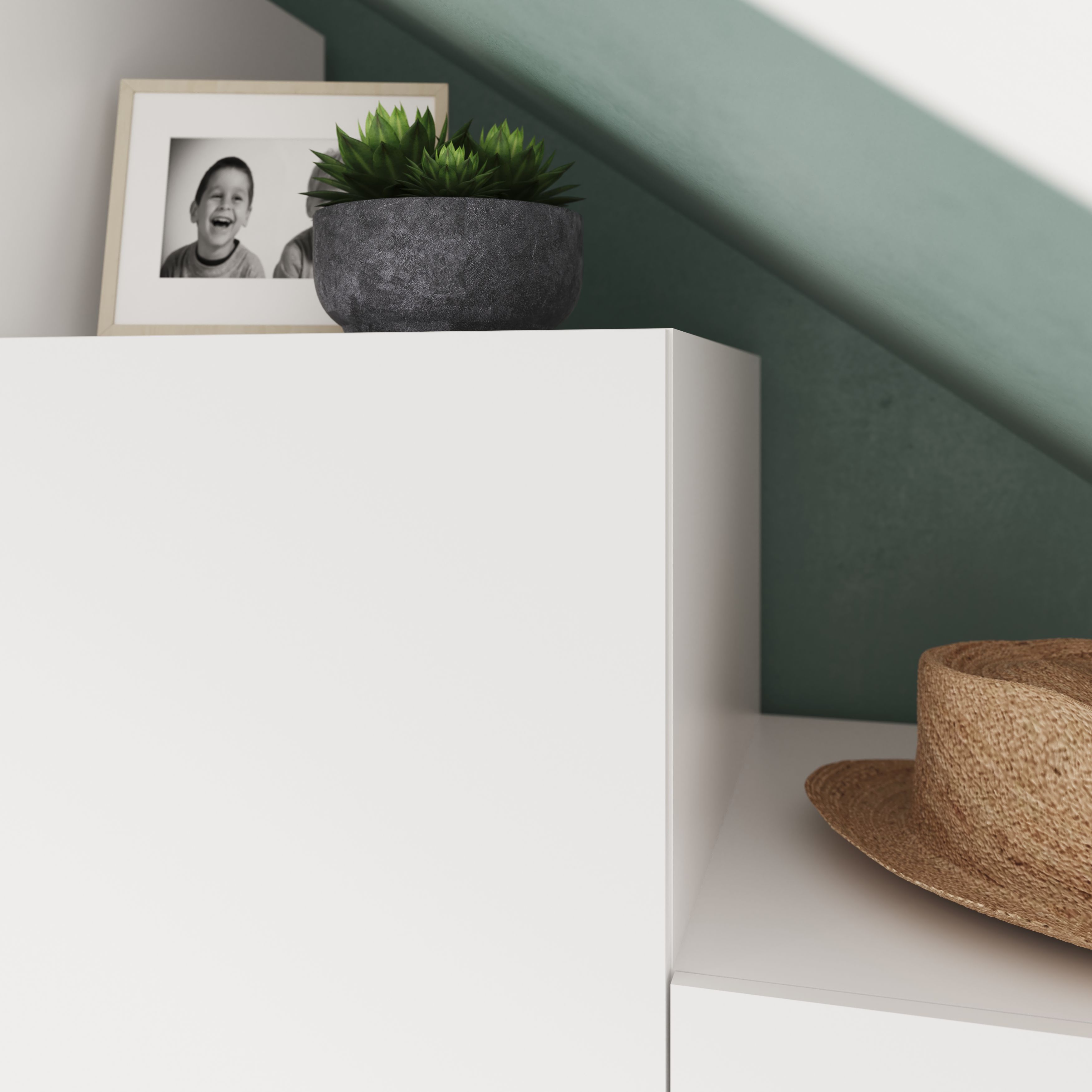 GoodHome Atomia Freestanding Anthracite & white Large Under the stairs storage kit (H)2250mm