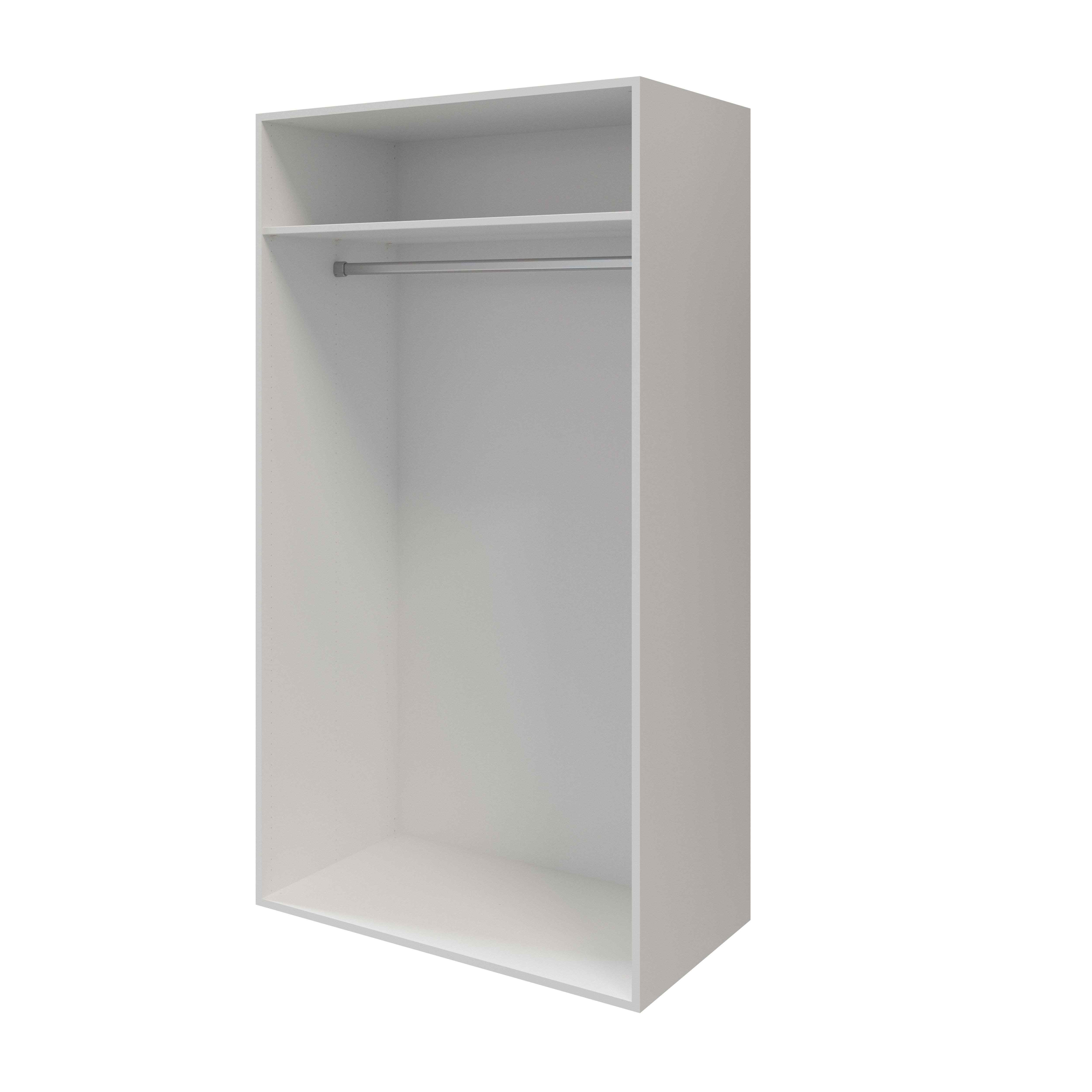 GoodHome Atomia Freestanding Gloss anthracite & white Chipboard Wardrobe (H)1875mm (W)1000mm (D)580mm