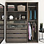 GoodHome Atomia Freestanding Grey Oak effect Large 2 Cabinet Wardrobe, clothing & shoes organiser