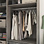 GoodHome Atomia Freestanding Grey Oak effect Large 3 Cabinet Wardrobe, clothing & shoes organiser