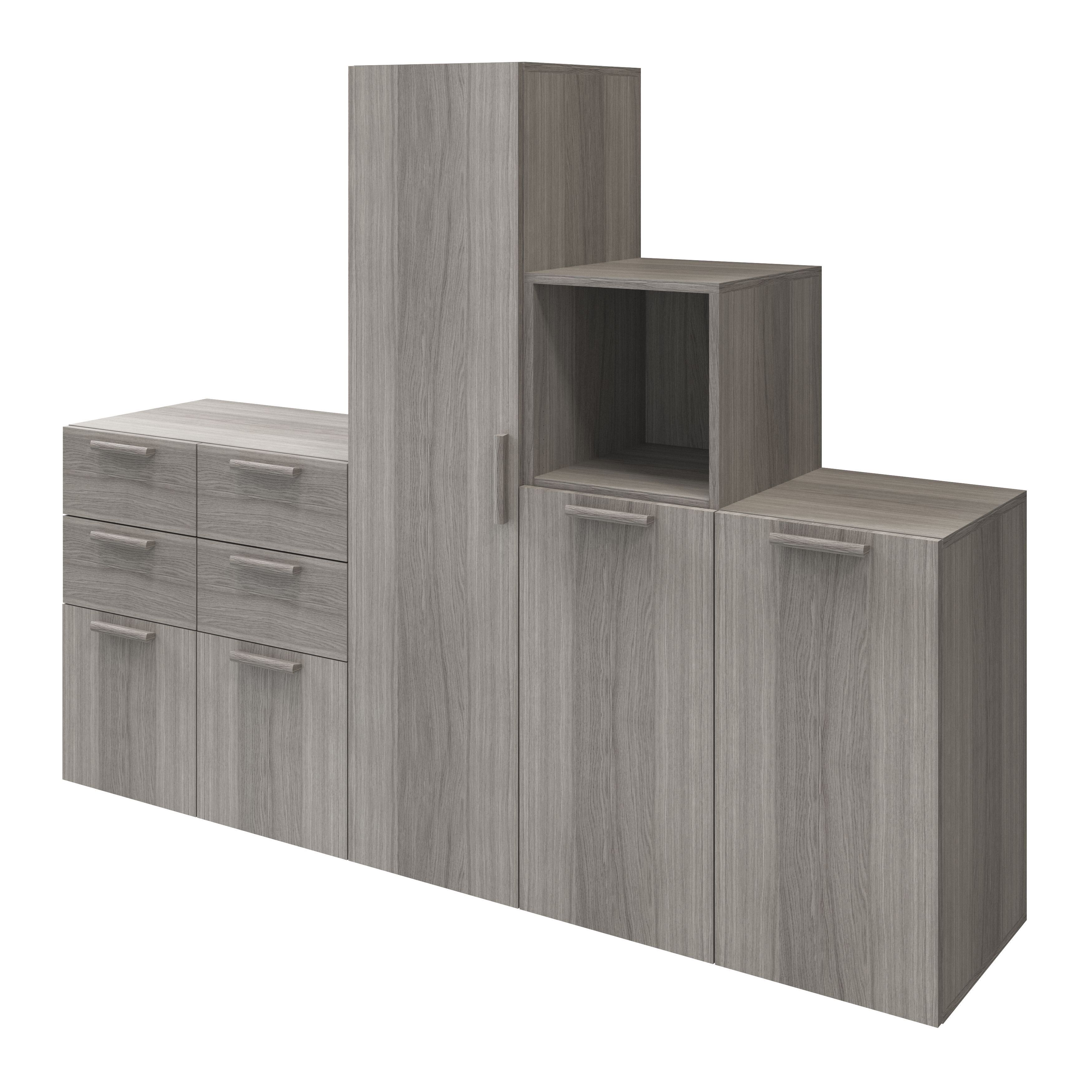 GoodHome Atomia Freestanding Grey oak effect Large Under the stairs storage kit (H)1500mm