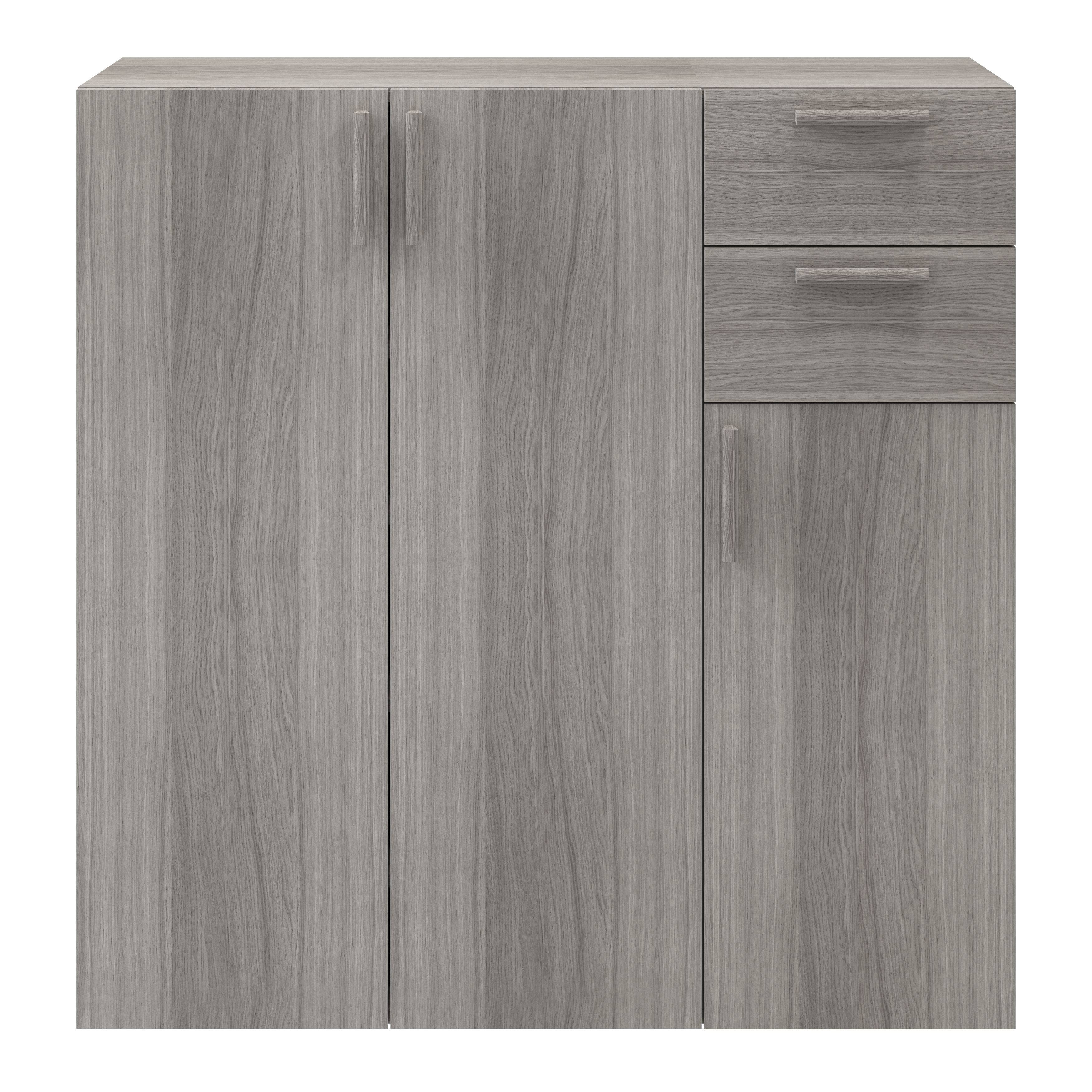 GoodHome Atomia Freestanding Grey oak effect Medium Hallway storage unit kit (H)1125mm