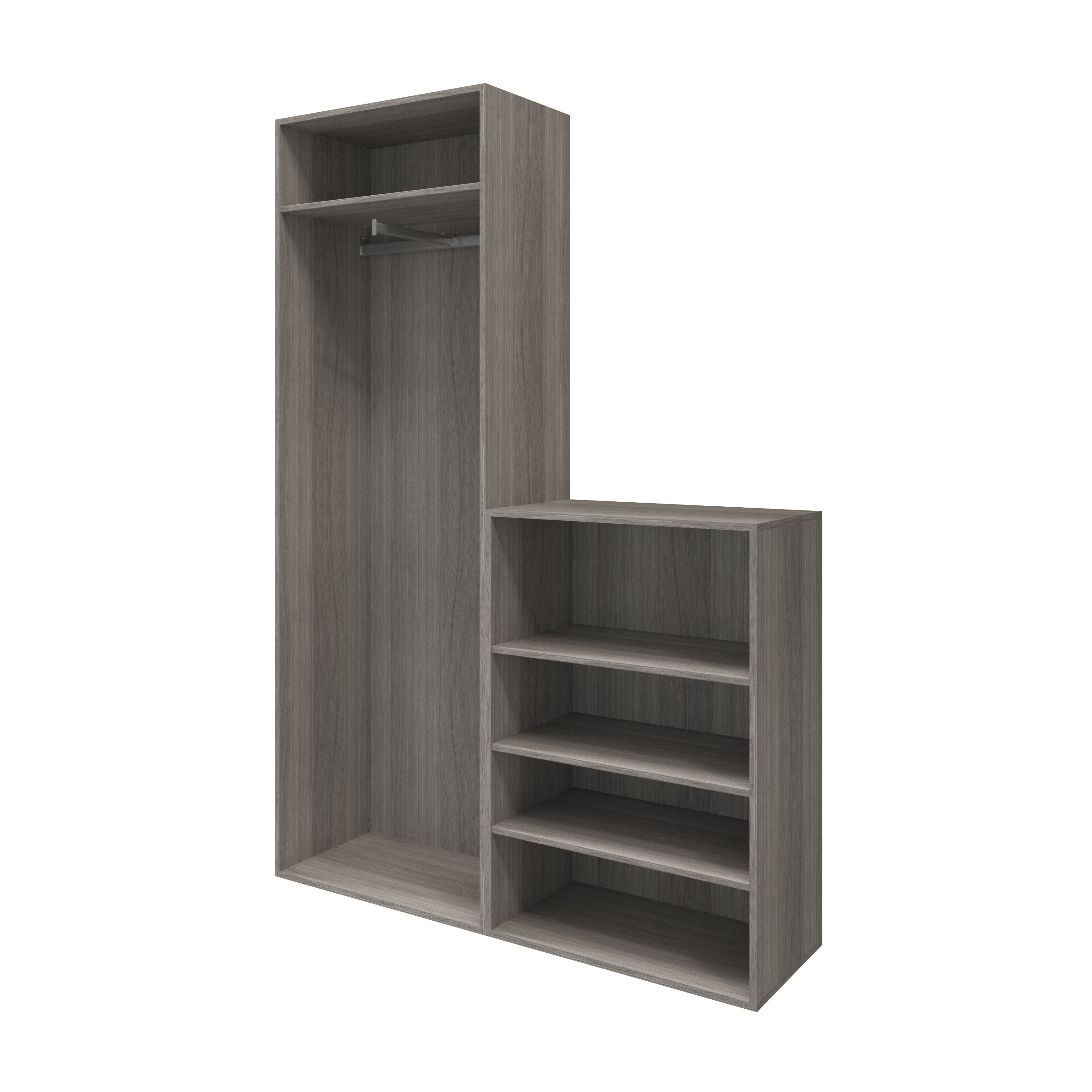 GoodHome Atomia Freestanding Grey oak effect Mirrored door Medium Hallway storage unit kit (H)1125mm