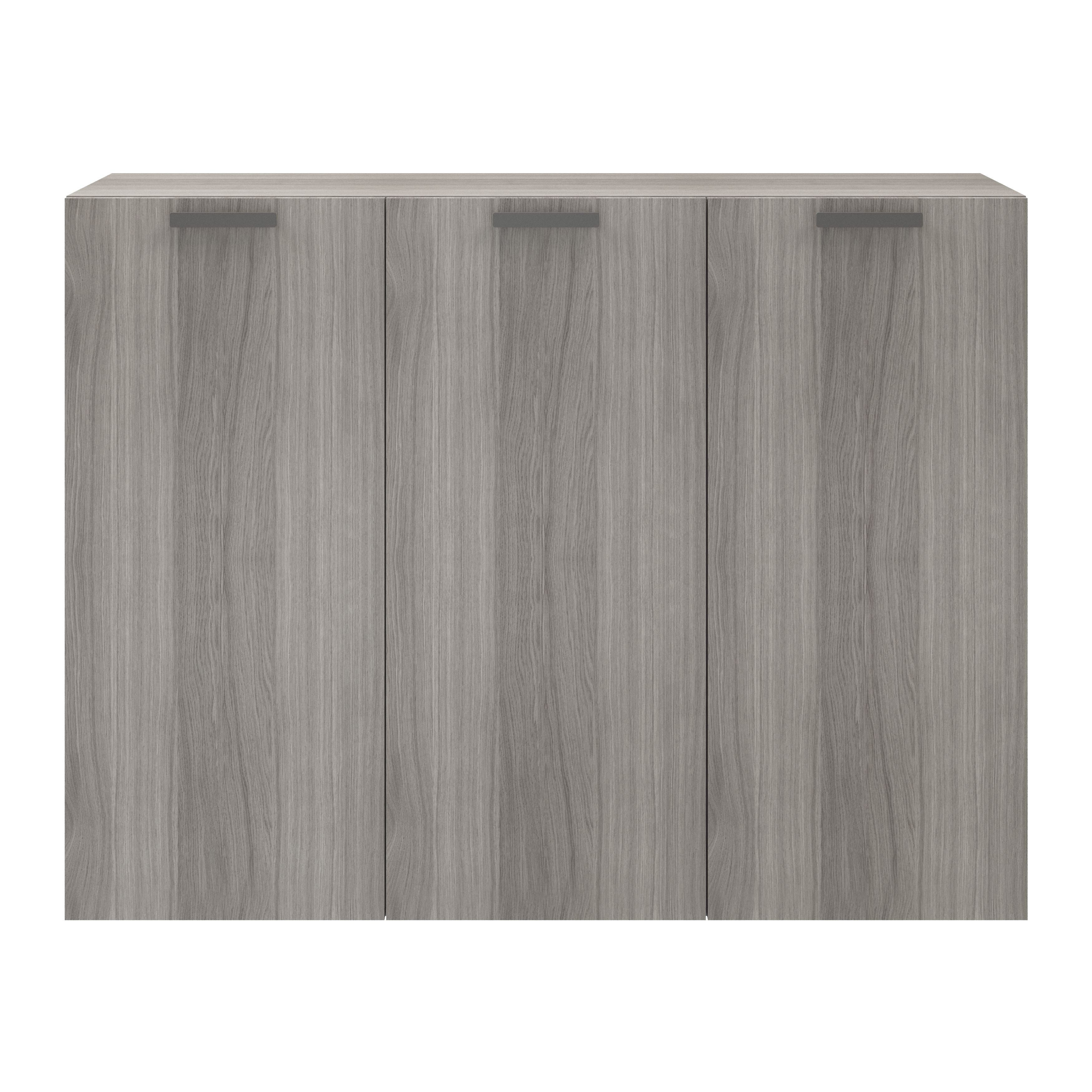 GoodHome Atomia Freestanding Grey oak effect Small Office & living storage (H)1125mm