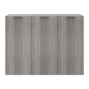 GoodHome Atomia Freestanding Grey oak effect Small Office & living storage (H)1125mm