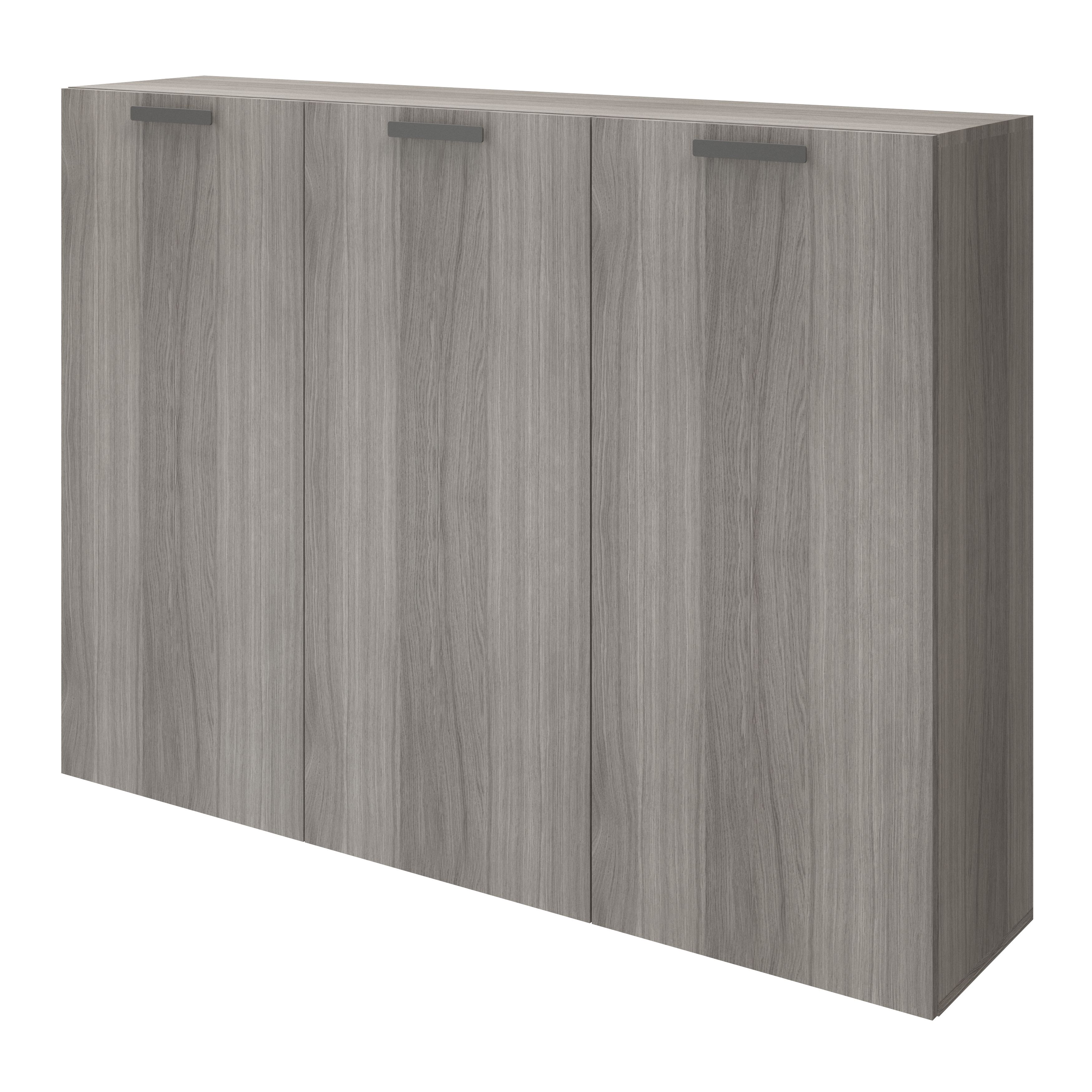 GoodHome Atomia Freestanding Grey oak effect Small Office & living storage (H)1125mm