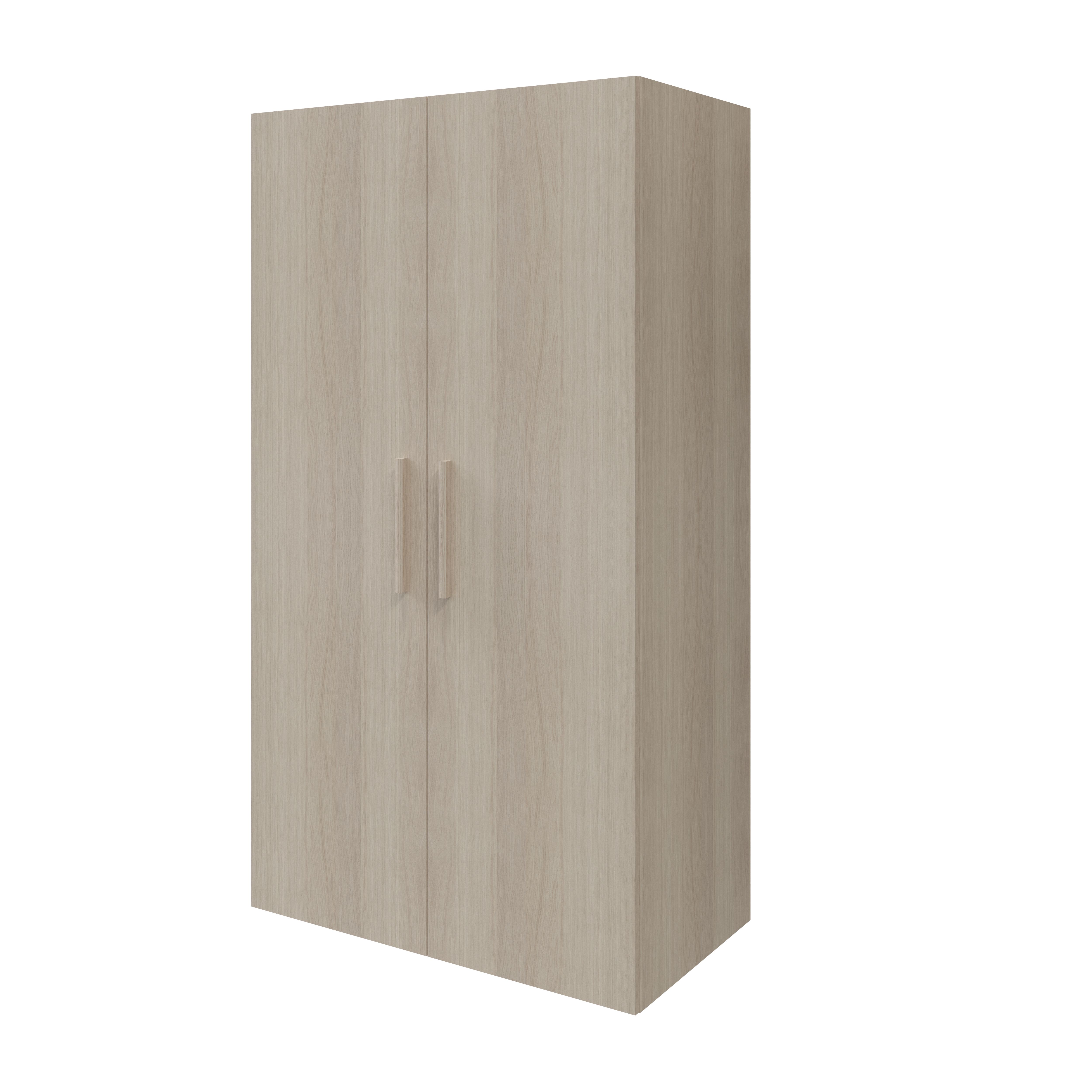 GoodHome Atomia Freestanding Matt Oak Effect 2 Door Medium Wardrobe (H ...