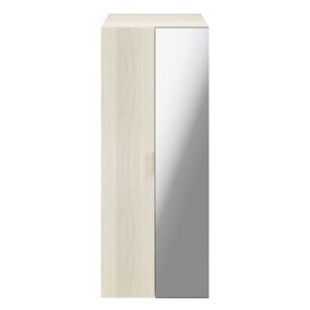 GoodHome Atomia Freestanding Matt oak effect Particle board Mirrored Wardrobe (H)1875mm (W)750mm (D)580mm