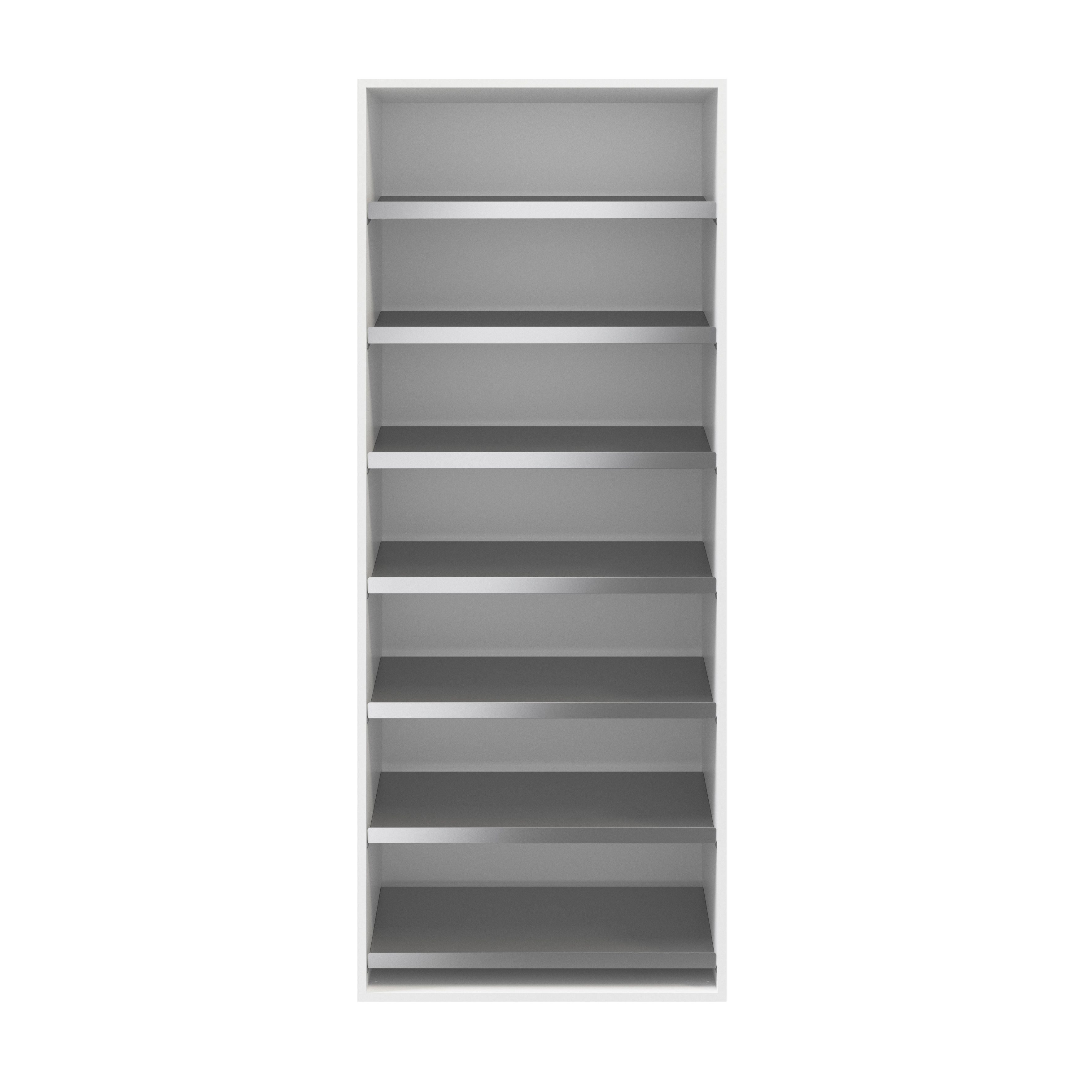 GoodHome Atomia Freestanding Matt White Fixed shoe rack (H)1875mm (L)750mm