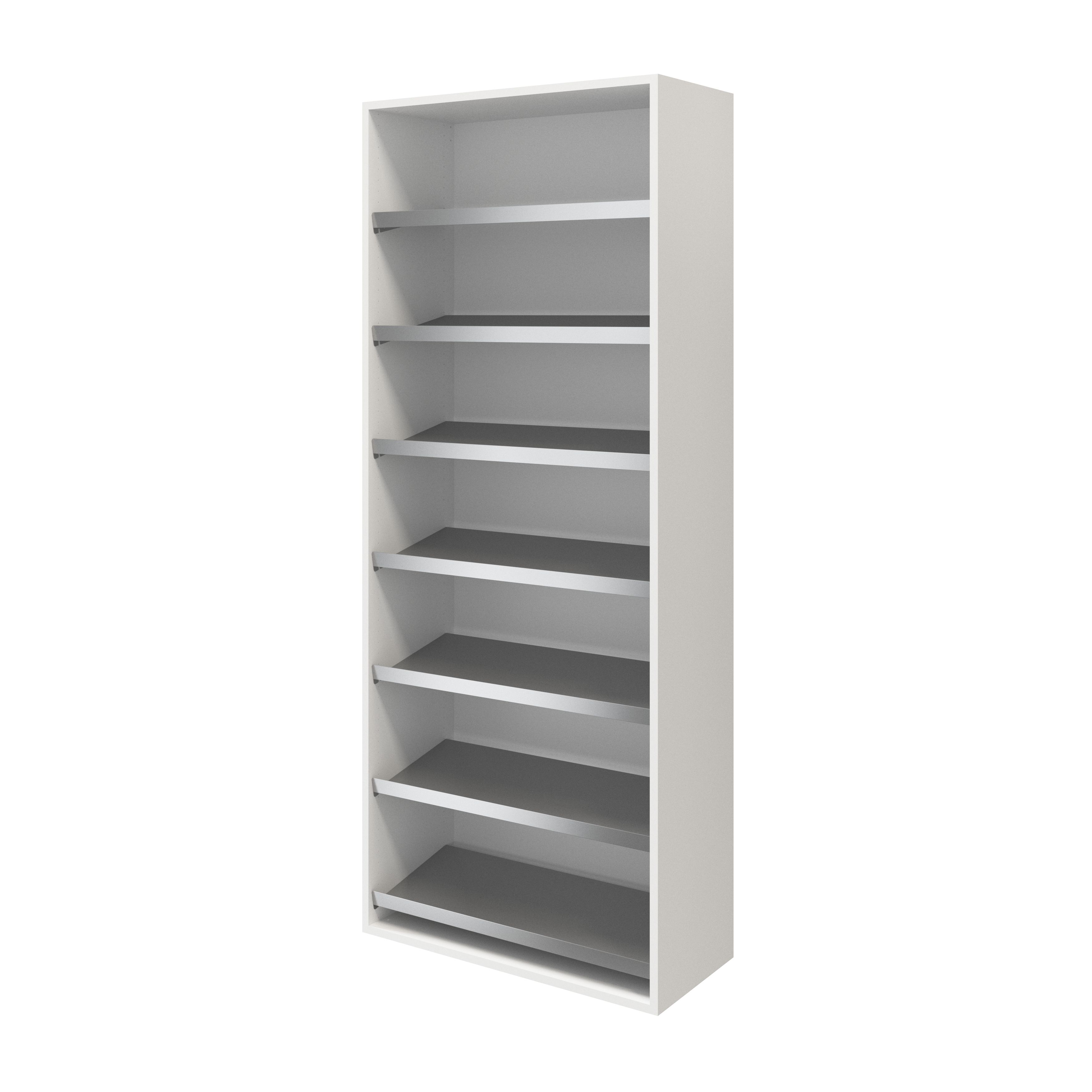 GoodHome Atomia Freestanding Matt White Fixed shoe rack (H)1875mm (L)750mm