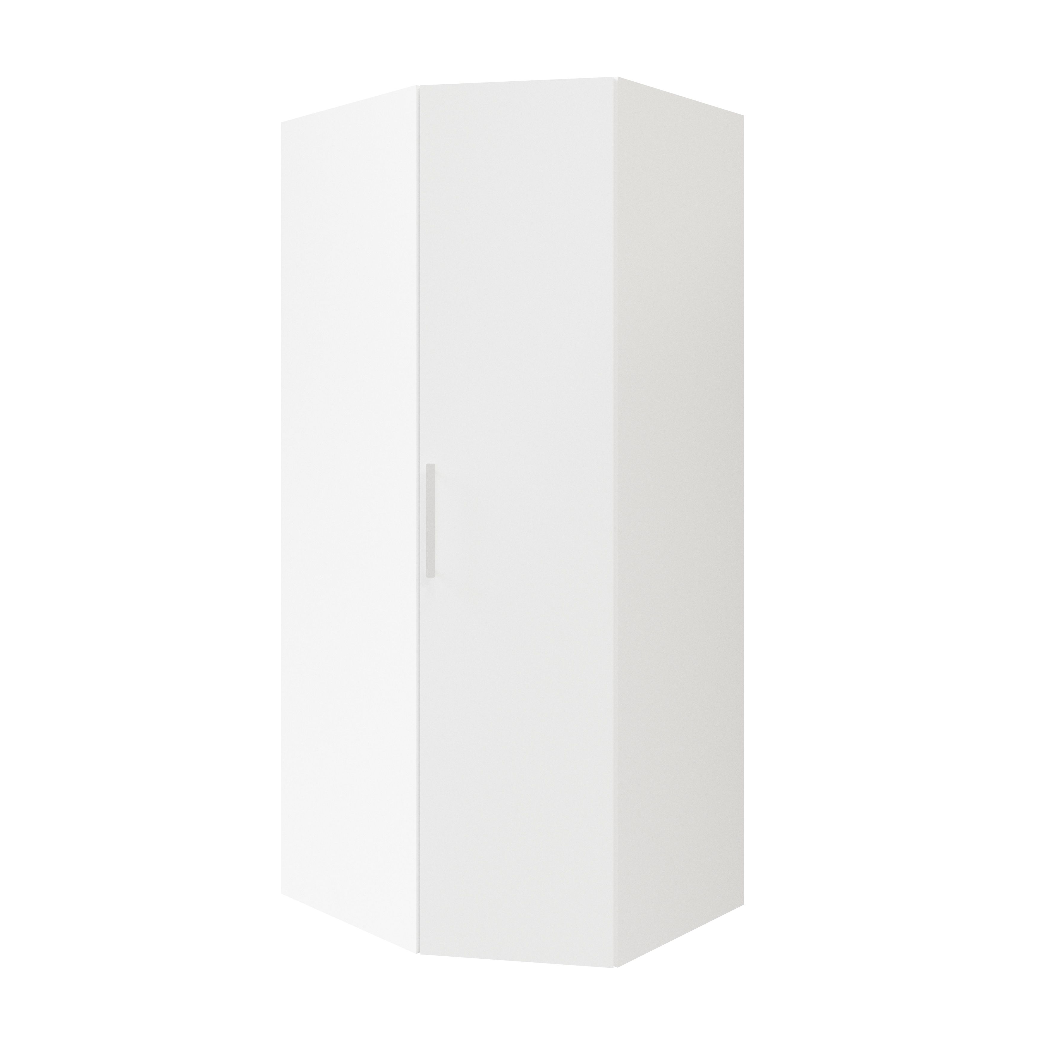 GoodHome Atomia Freestanding Matt white Particle board Wardrobe (H)2250mm (W)1300mm (D)580mm