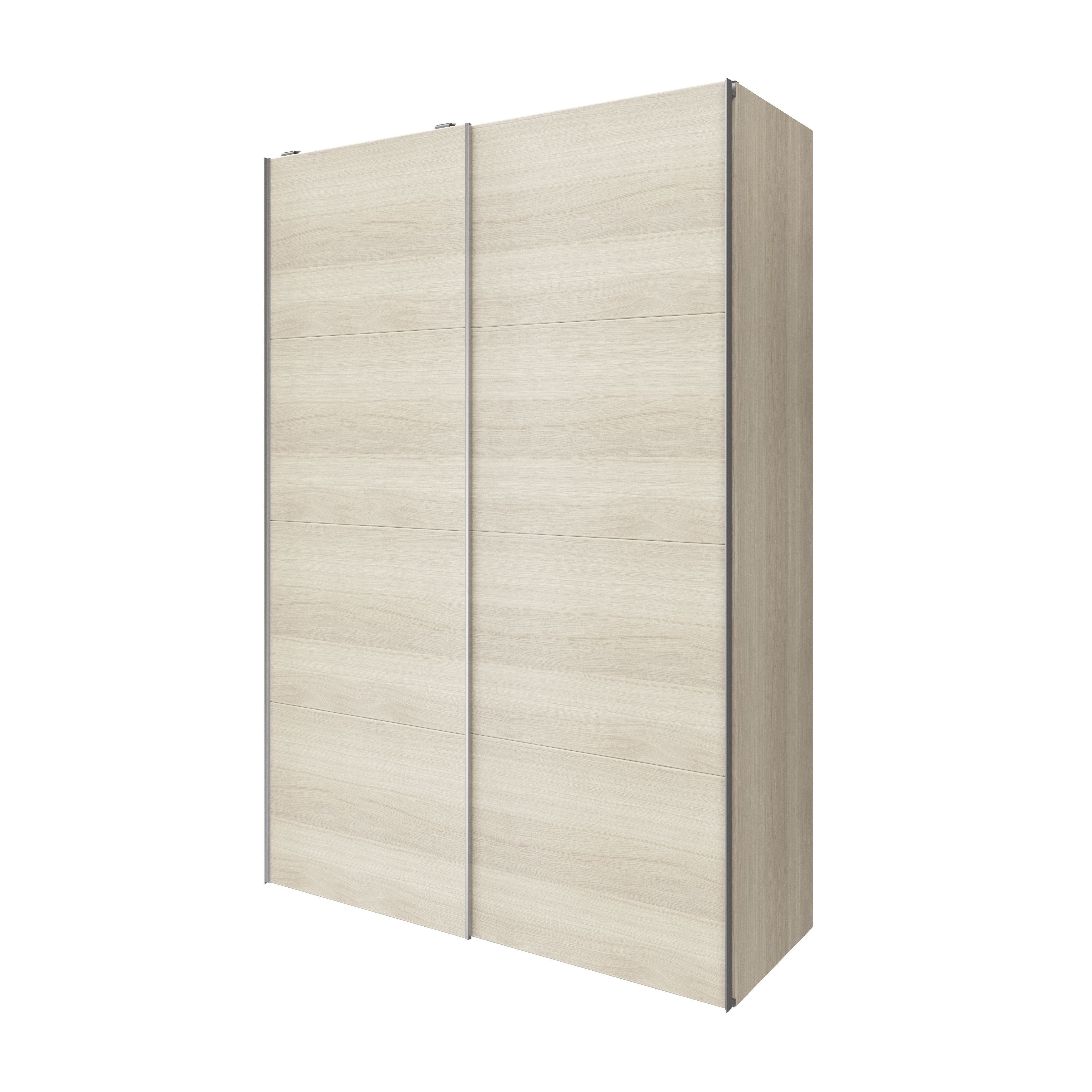 GoodHome Atomia Freestanding Modern Oak effect Particle board Large Double Wardrobe (H)2250mm (W)1500mm (D)655mm