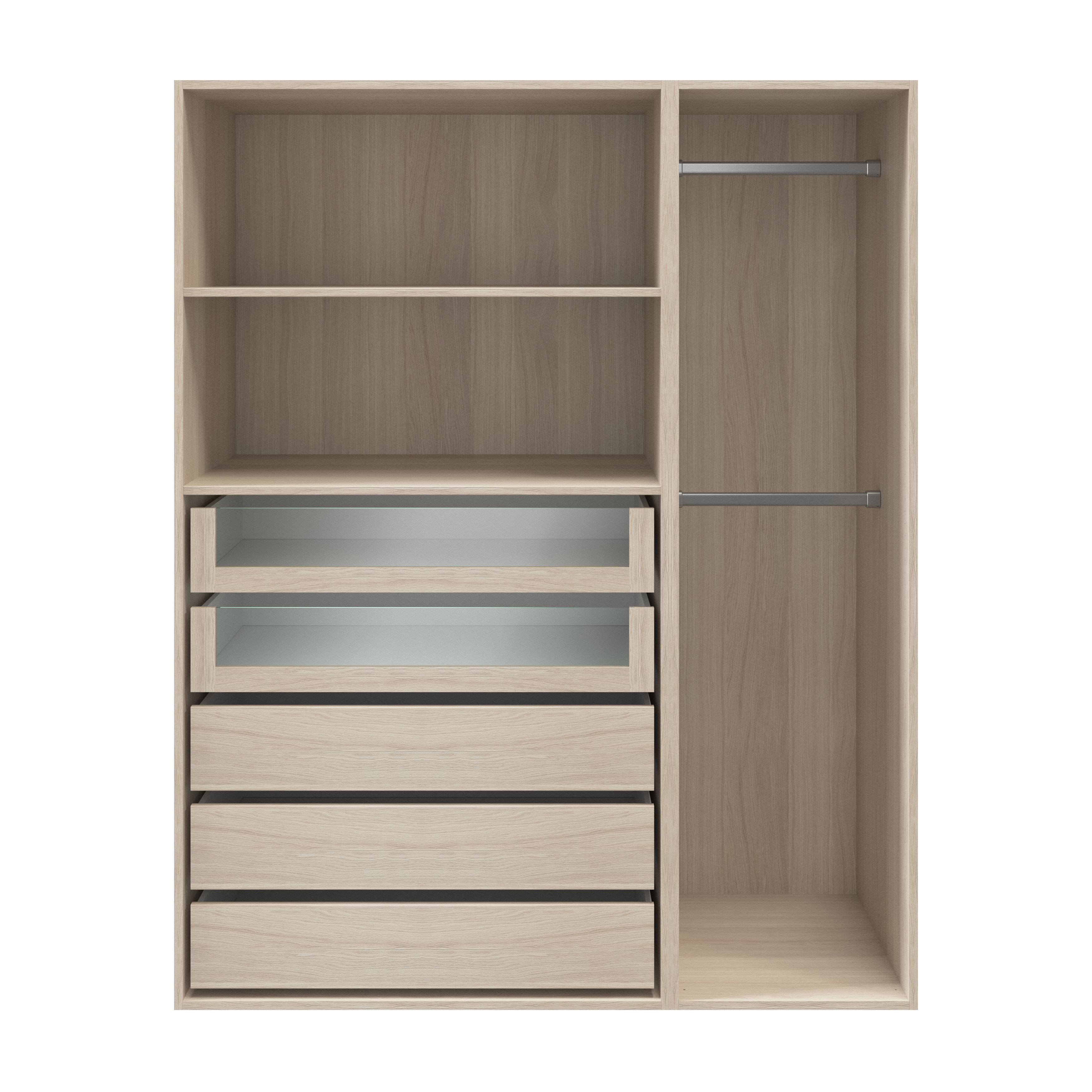 GoodHome Atomia Freestanding Oak effect Large 2 Cabinet Wardrobe, clothing & shoes organiser