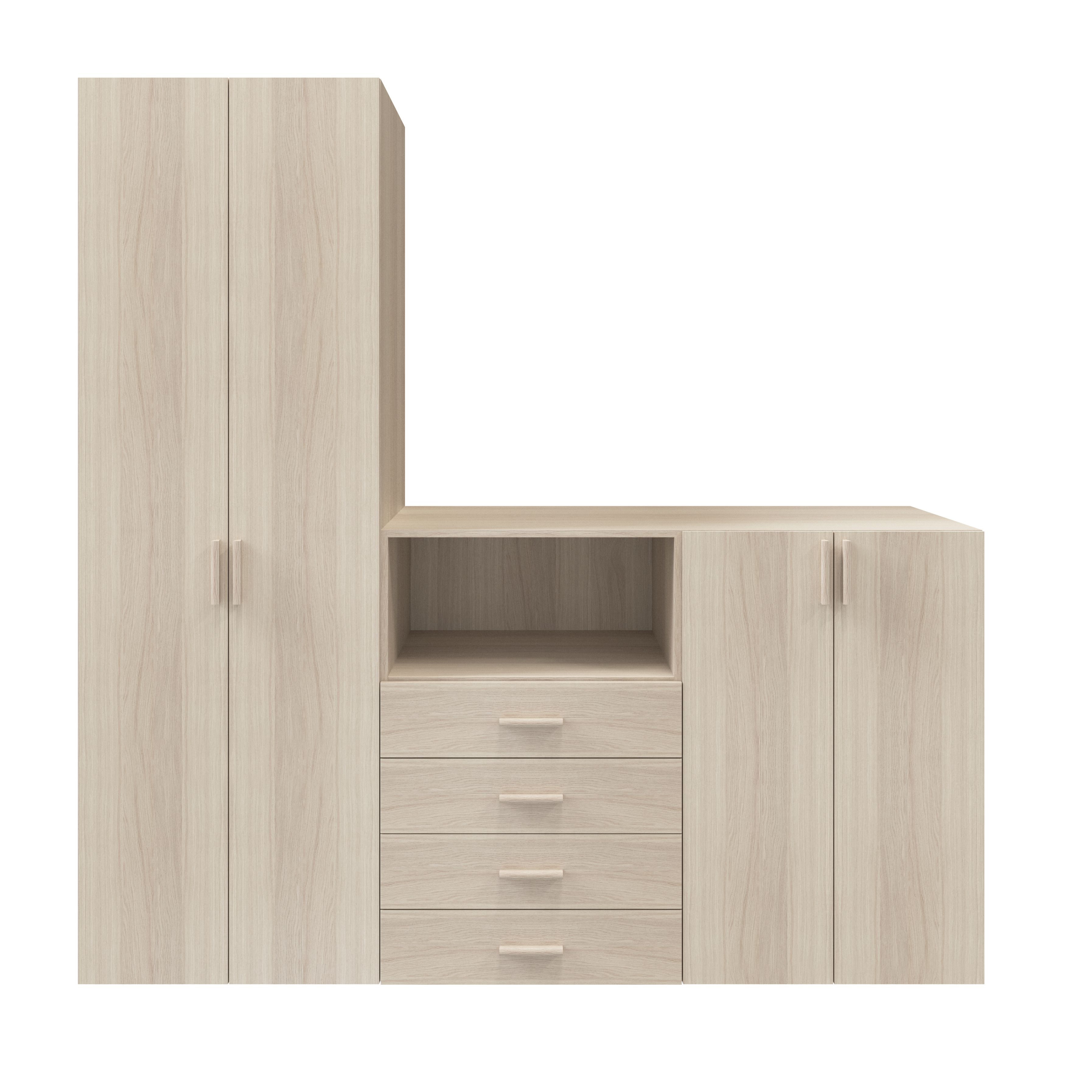 GoodHome Atomia Freestanding Oak effect Large Under the stairs storage kit (H)2250mm