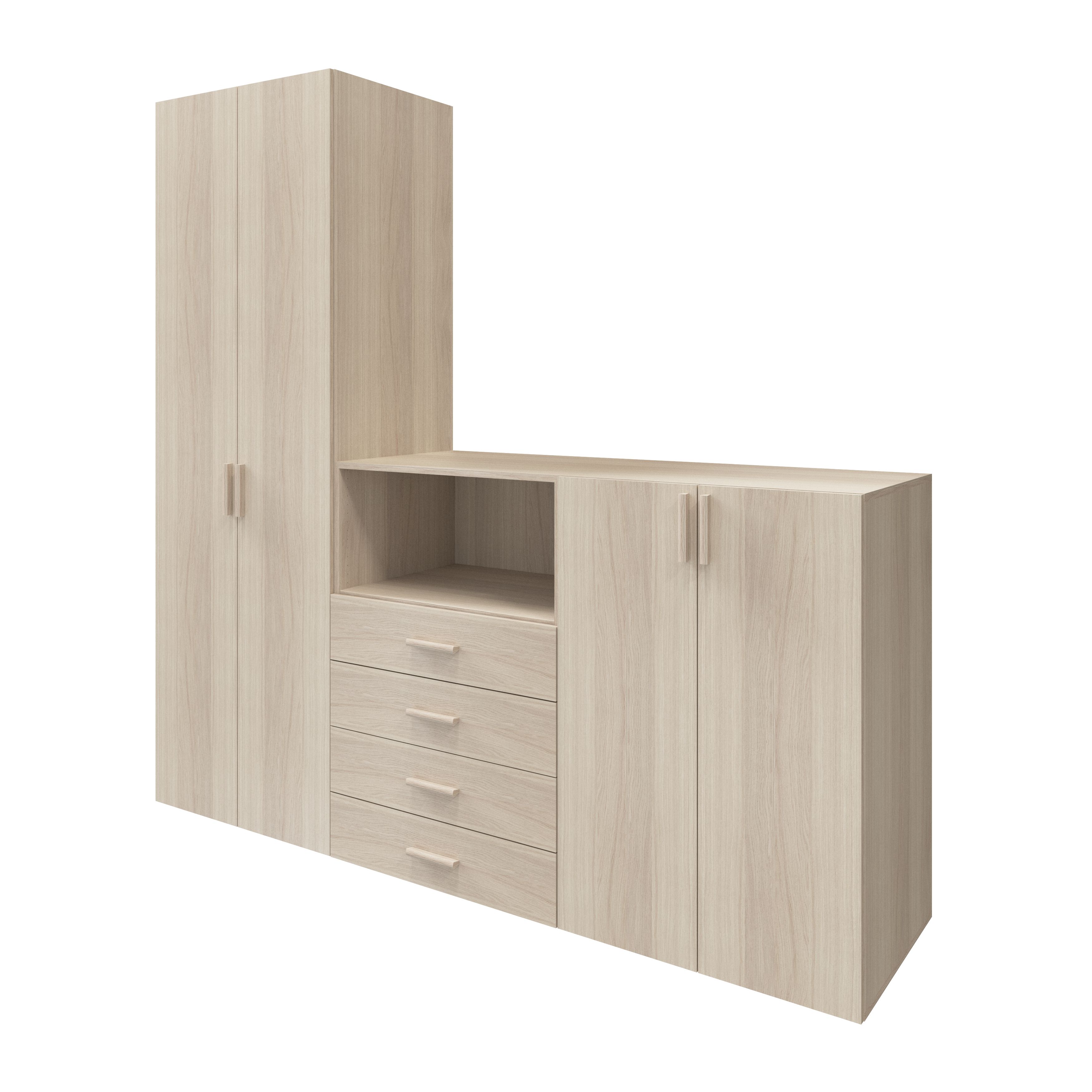 GoodHome Atomia Freestanding Oak effect Large Under the stairs storage kit (H)2250mm