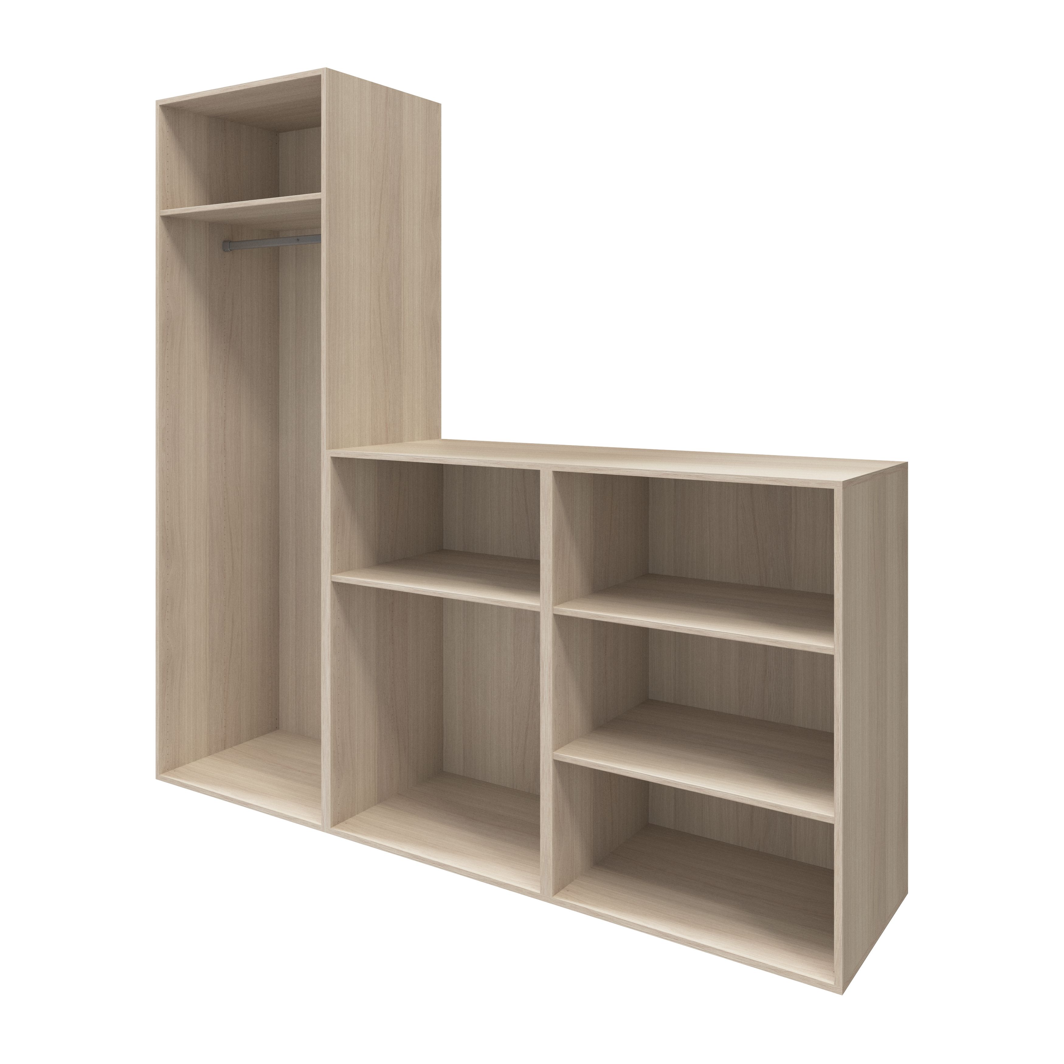 GoodHome Atomia Freestanding Oak effect Large Under the stairs storage kit (H)2250mm