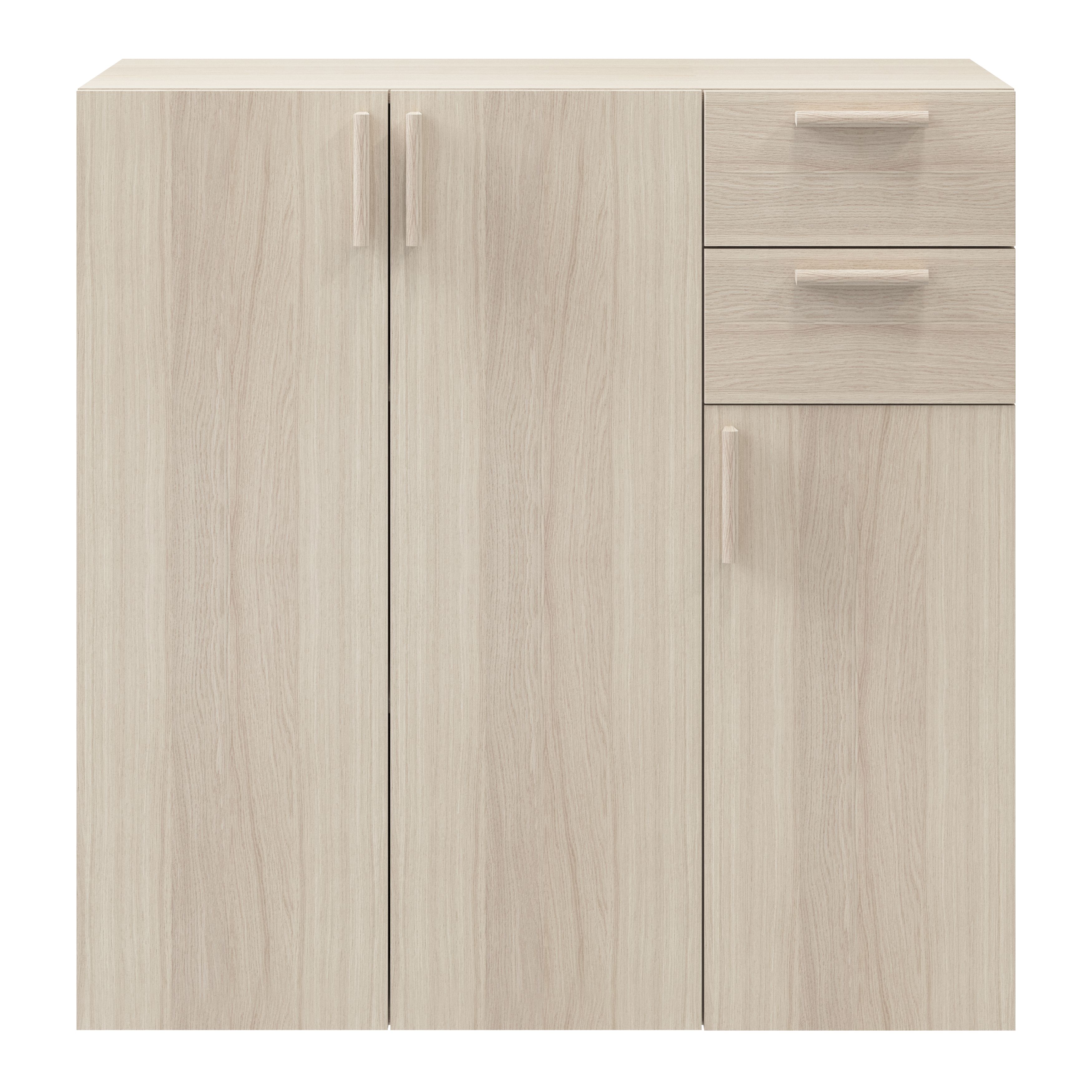 GoodHome Atomia Freestanding Oak effect Medium Hallway storage unit kit (H)1125mm