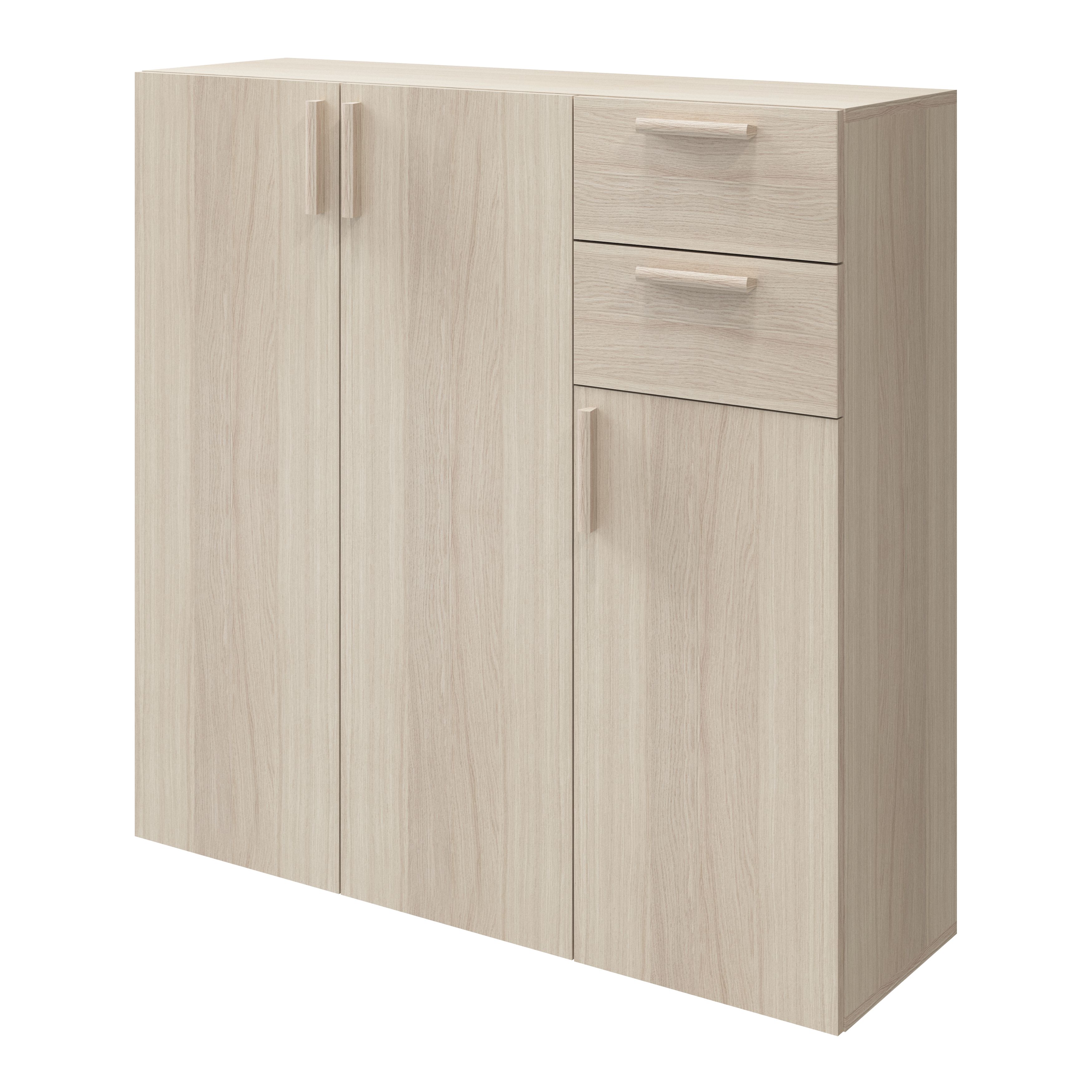 GoodHome Atomia Freestanding Oak effect Medium Hallway storage unit kit (H)1125mm