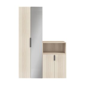 GoodHome Atomia Freestanding Oak effect Medium Hallway storage unit kit (H)1125mm
