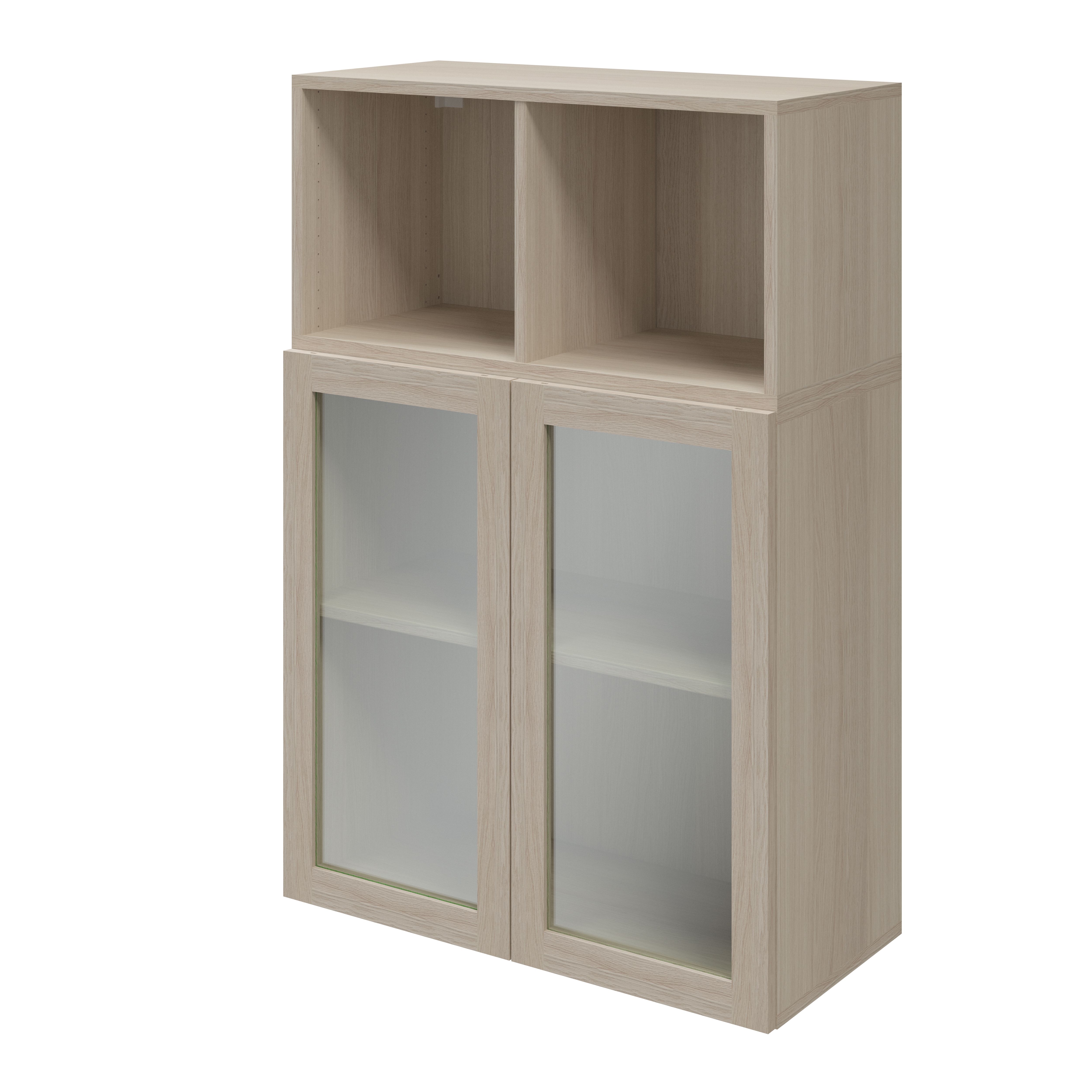 GoodHome Atomia Freestanding Oak effect Office & living storage (H)1125mm (W)750mm (D)370mm