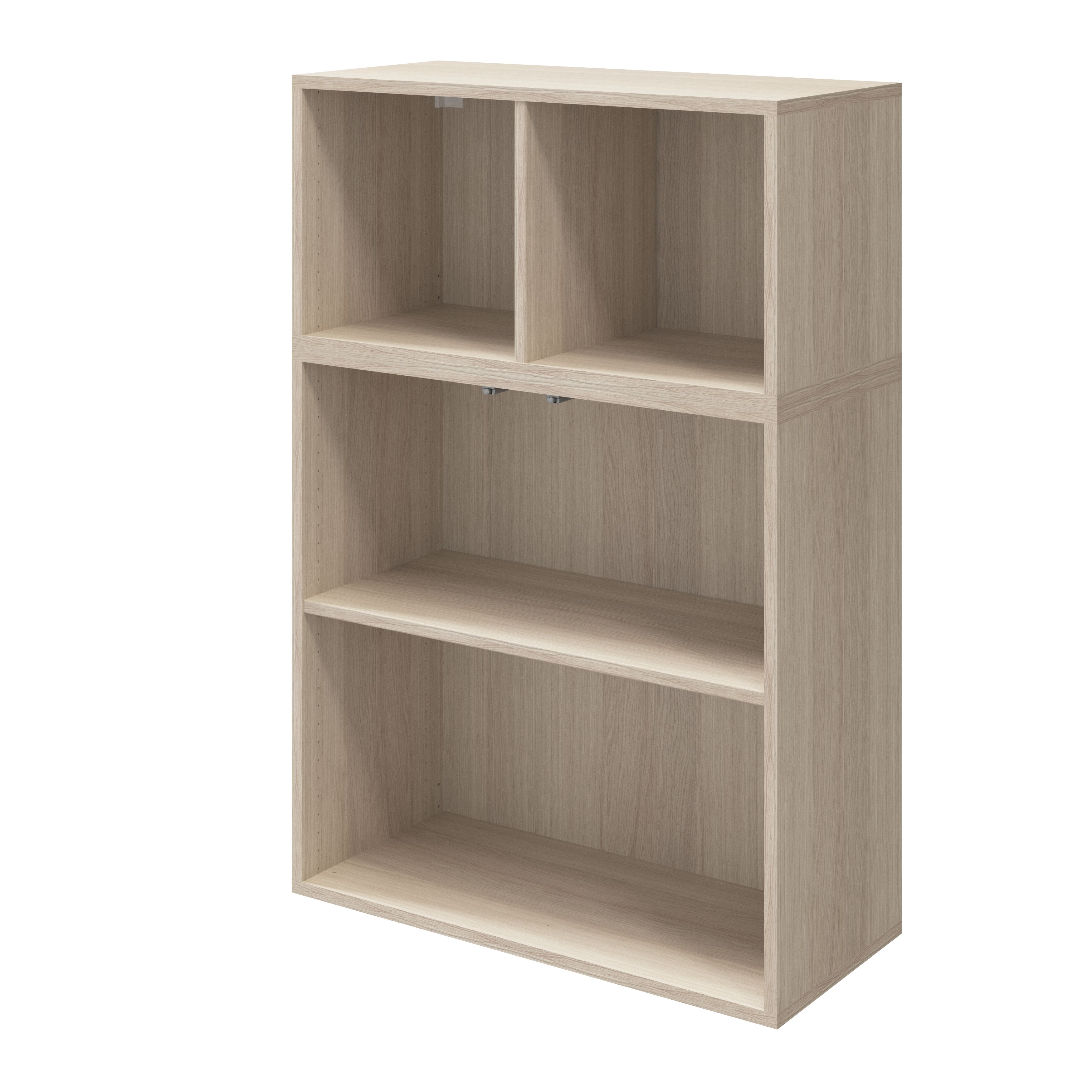 GoodHome Atomia Freestanding Oak effect Office & living storage (H)1125mm (W)750mm (D)370mm
