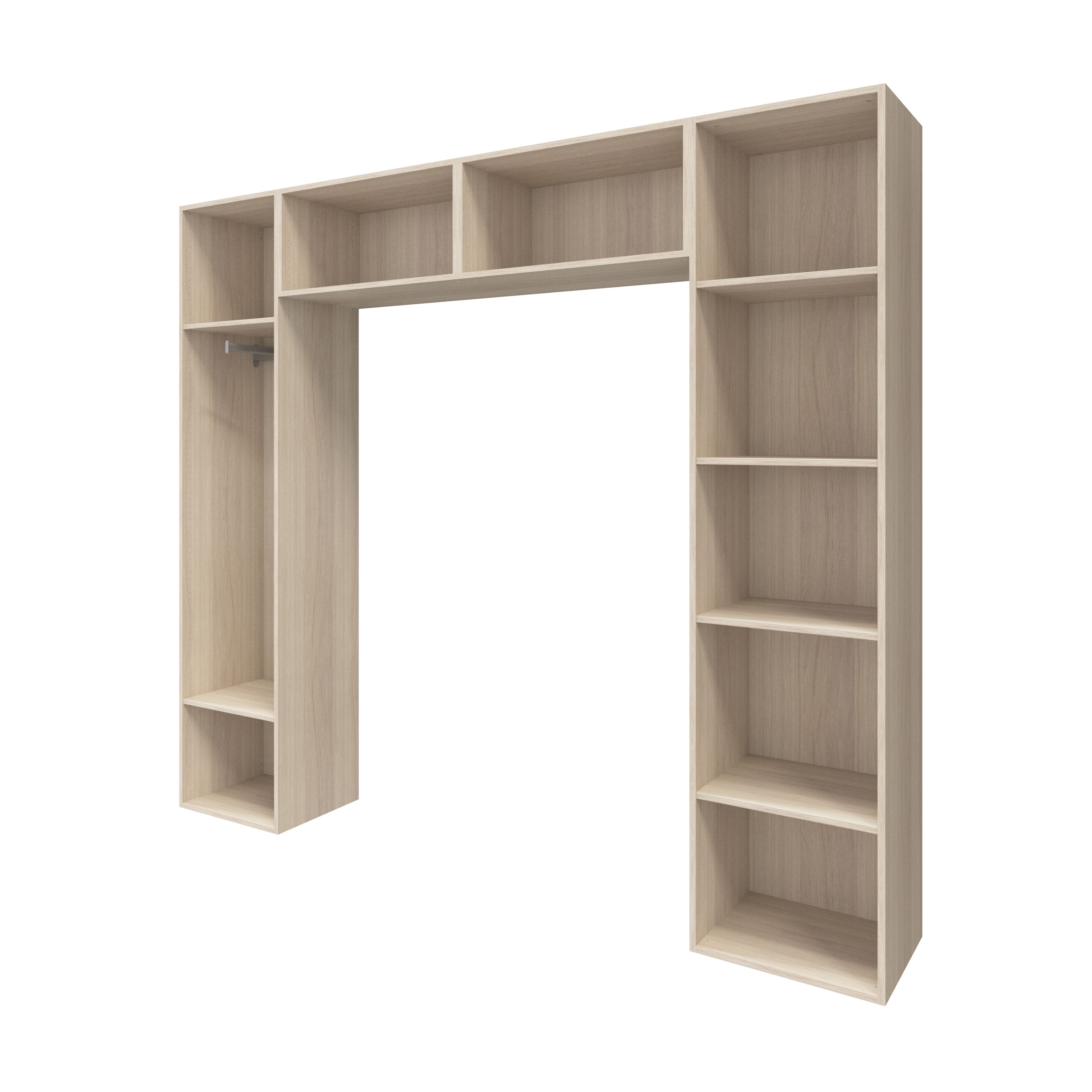 GoodHome Atomia Freestanding Oak effect Overhead unit (H)2250mm (W)2500mm (D)450mm