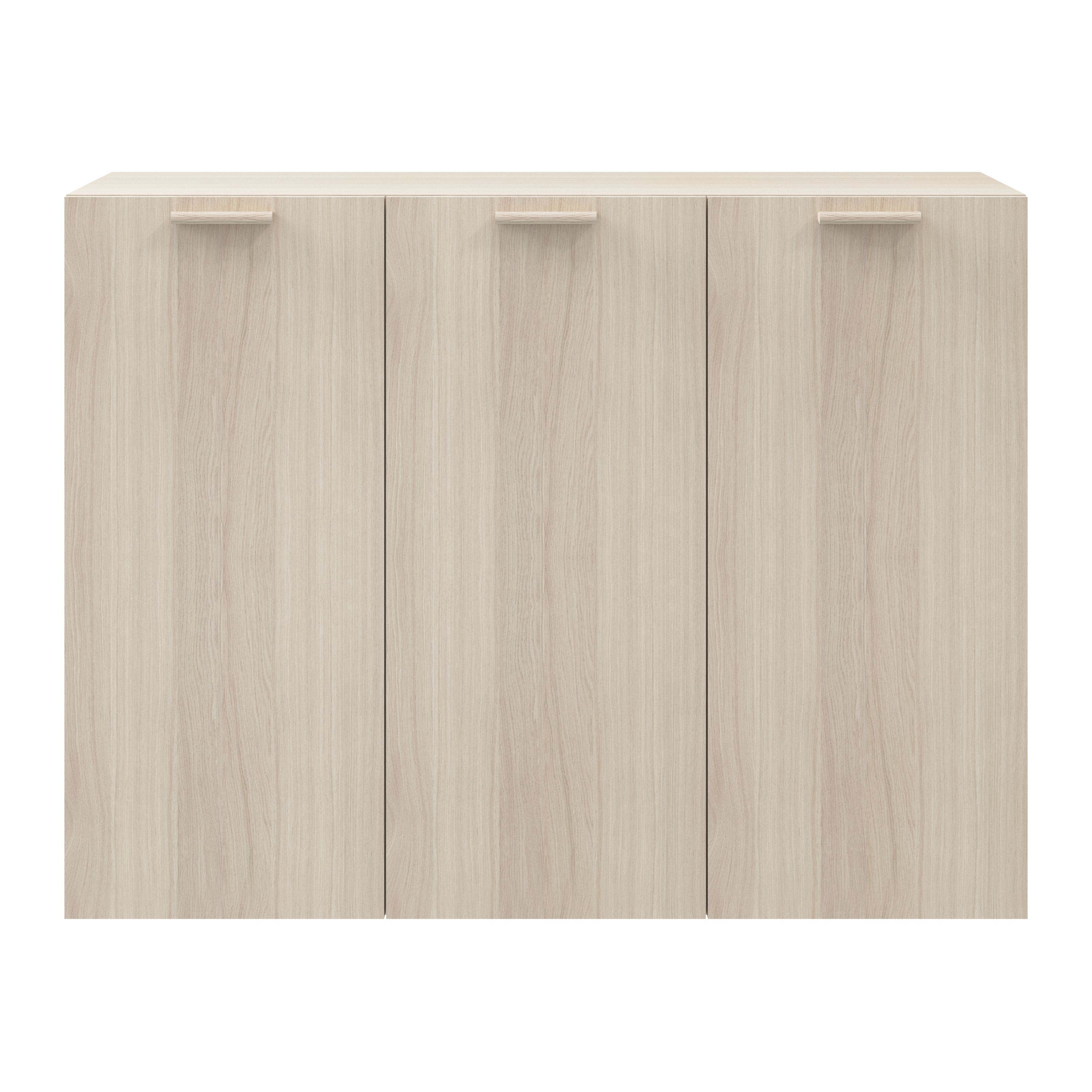 GoodHome Atomia Freestanding Oak effect Small Office & living storage (H)1125mm