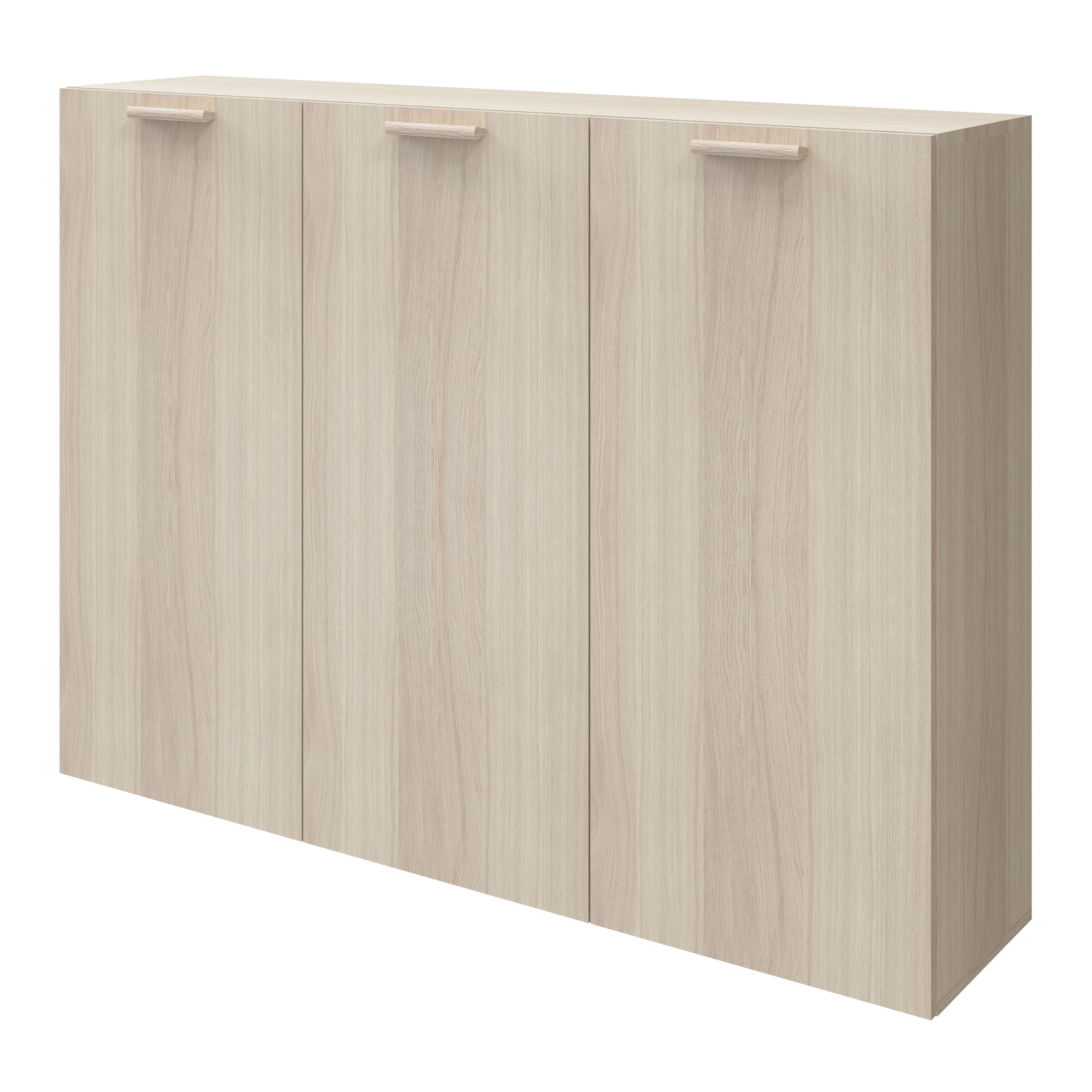 GoodHome Atomia Freestanding Oak effect Small Office & living storage (H)1125mm