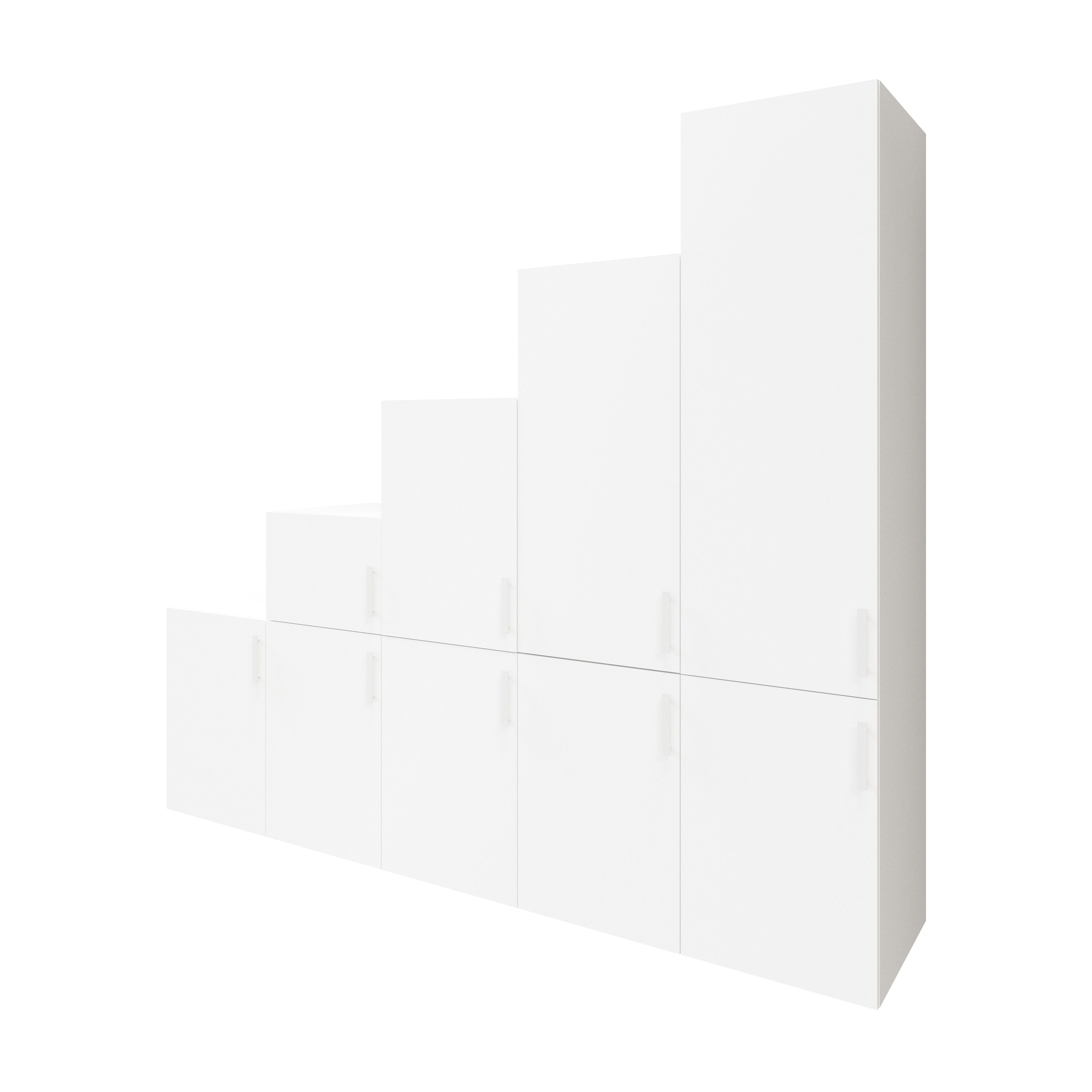 GoodHome Atomia Freestanding White Bedroom storage unit (H)2250mm (W)3000mm (D)580mm