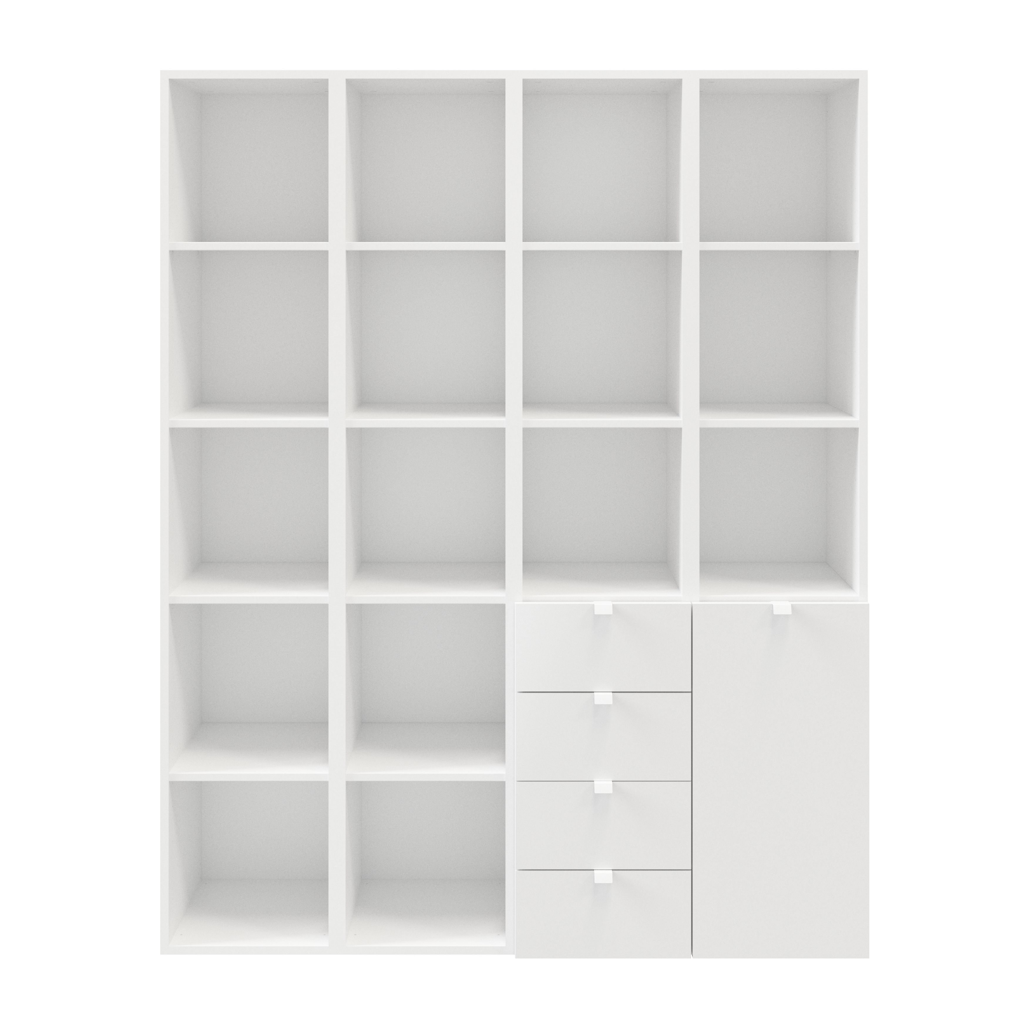 GoodHome Atomia Freestanding White Large Bookcases, shelving units & display cabinets (H)1875mm