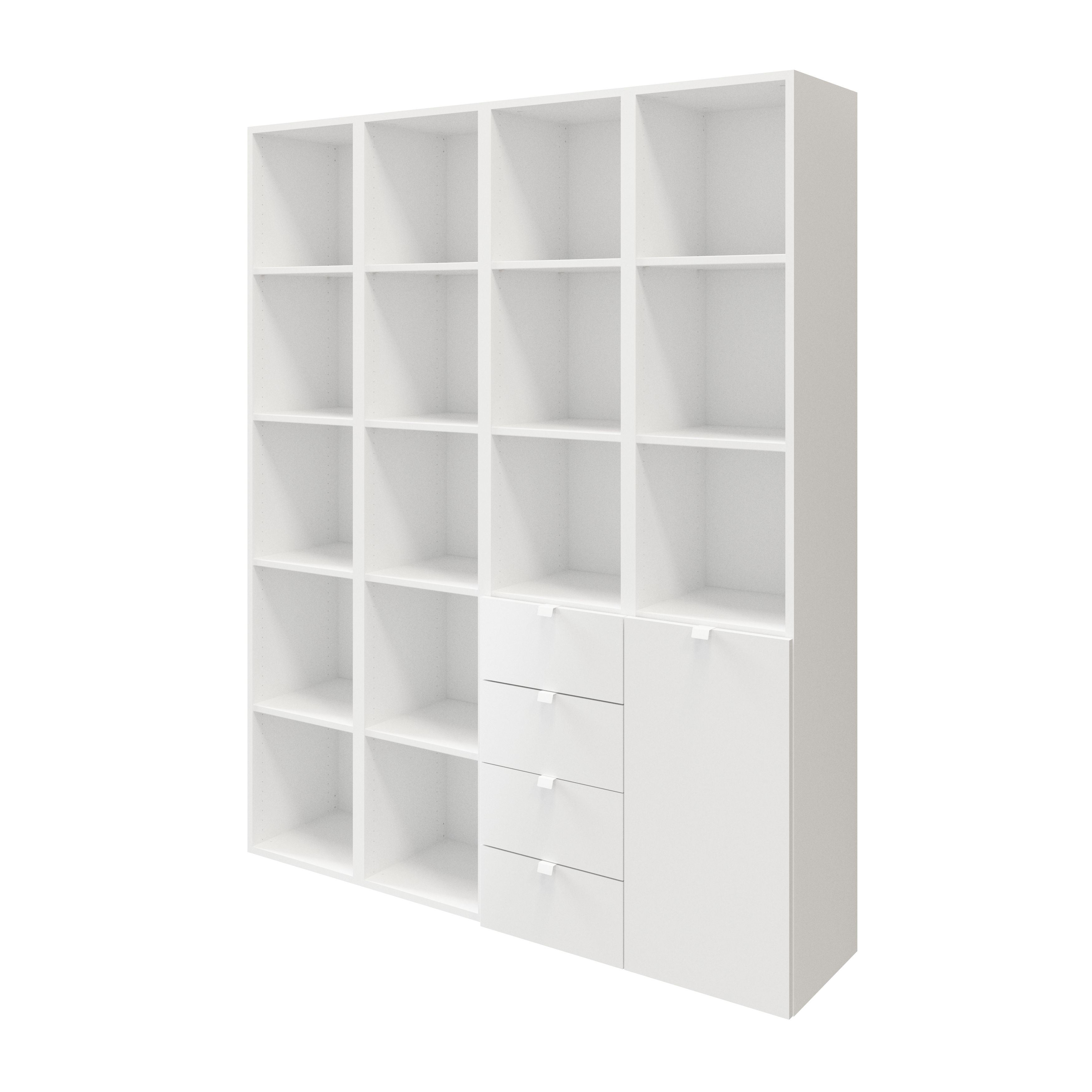 GoodHome Atomia Freestanding White Large Bookcases, shelving units & display cabinets (H)1875mm