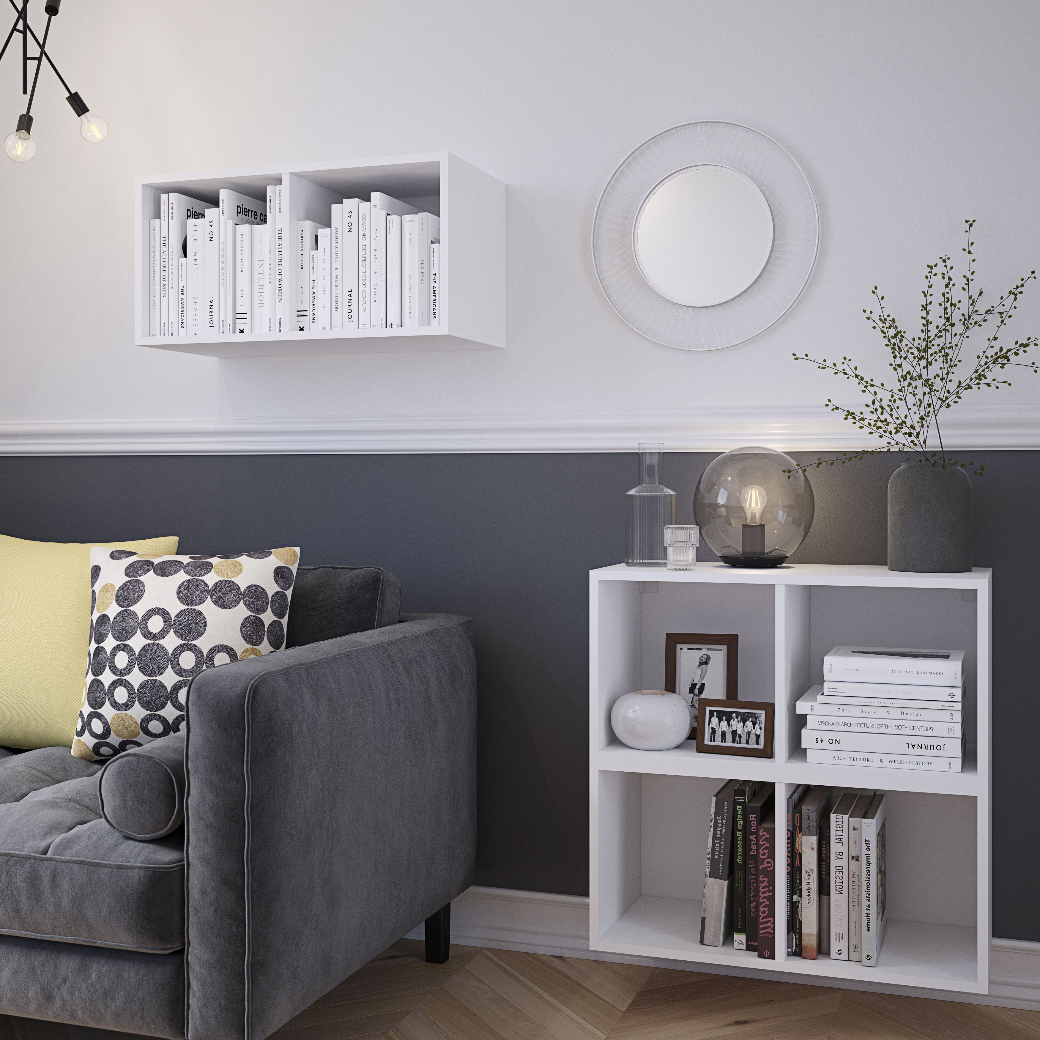 GoodHome Atomia Freestanding White Medium Bookcases, shelving units & display cabinets (H)375mm