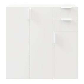 GoodHome Atomia Freestanding White Medium Hallway storage unit kit (H)1125mm