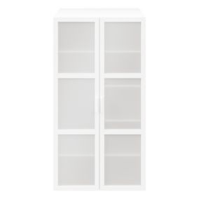 GoodHome Atomia Freestanding White Particle board Mirrored Wardrobe (H)1875mm (W)1000mm (D)580mm