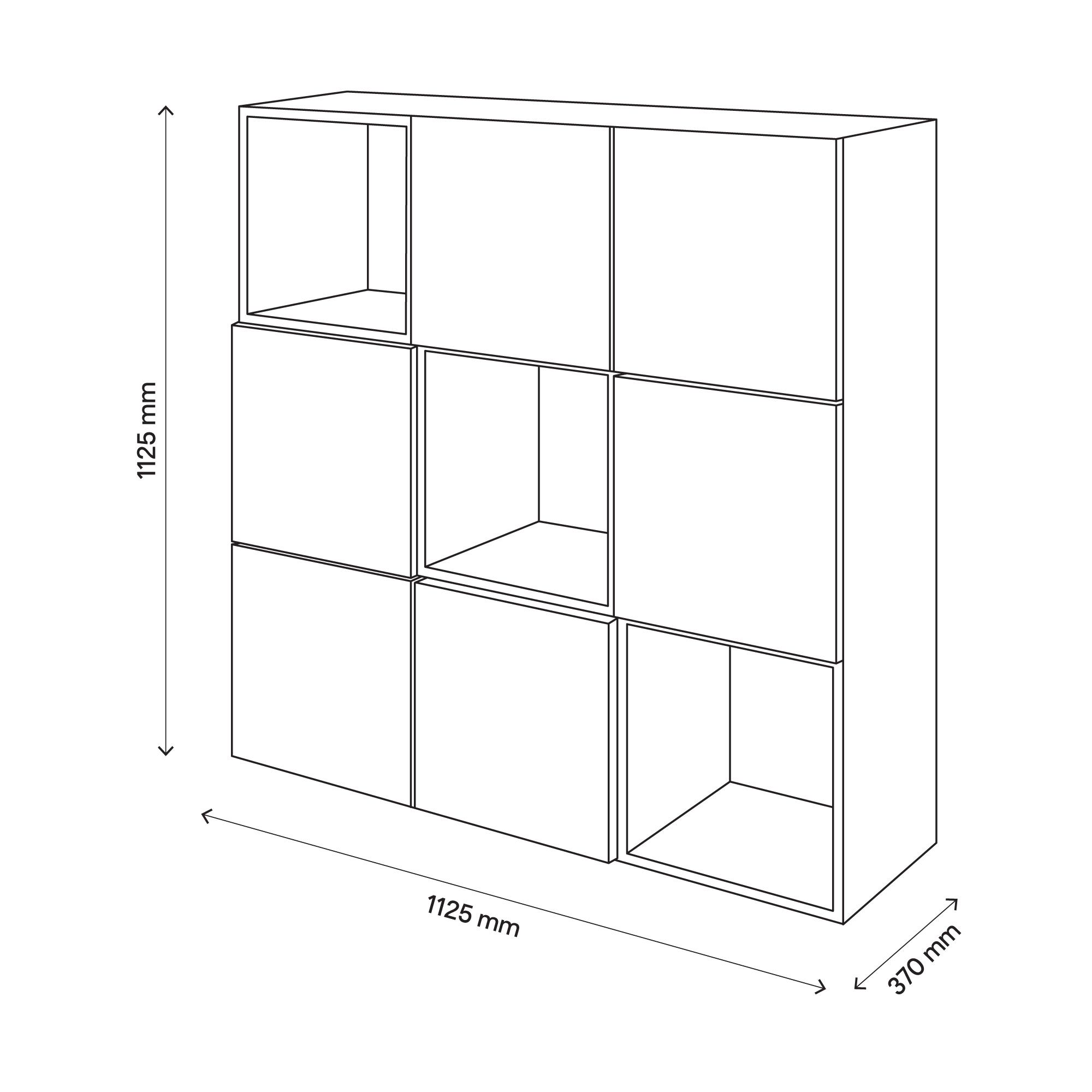 GoodHome Atomia Freestanding White Small Bookcases, shelving units & display cabinets (H)1125mm