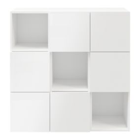 GoodHome Atomia Freestanding White Small Bookcases, shelving units & display cabinets (H)1125mm