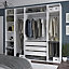 GoodHome Atomia Freestanding White Wardrobe, clothing & shoes organiser (H)2250mm (W)2500mm (D)580mm