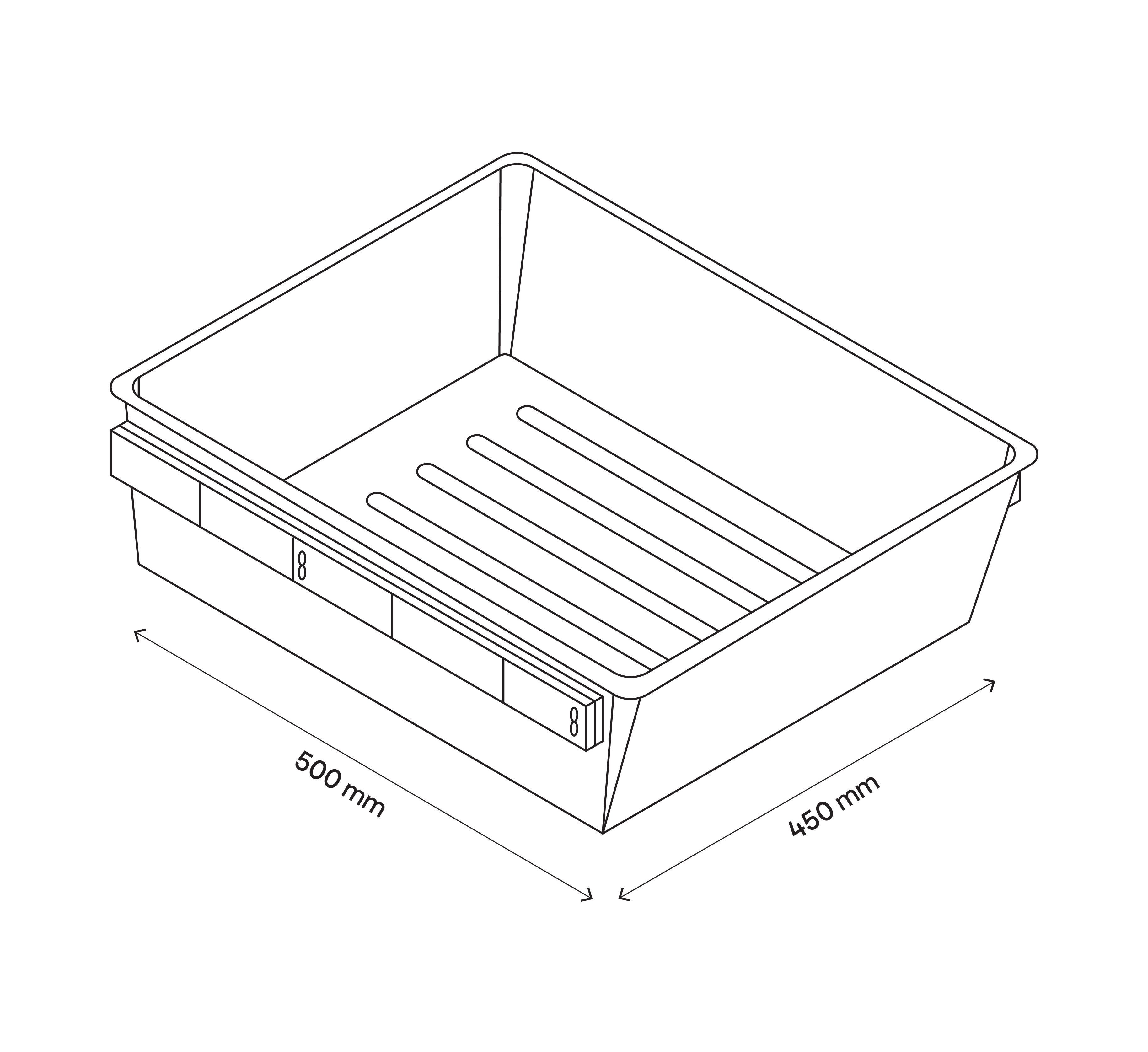 GoodHome Atomia Full extension Pull-out basket (W)400mm (D)400mm